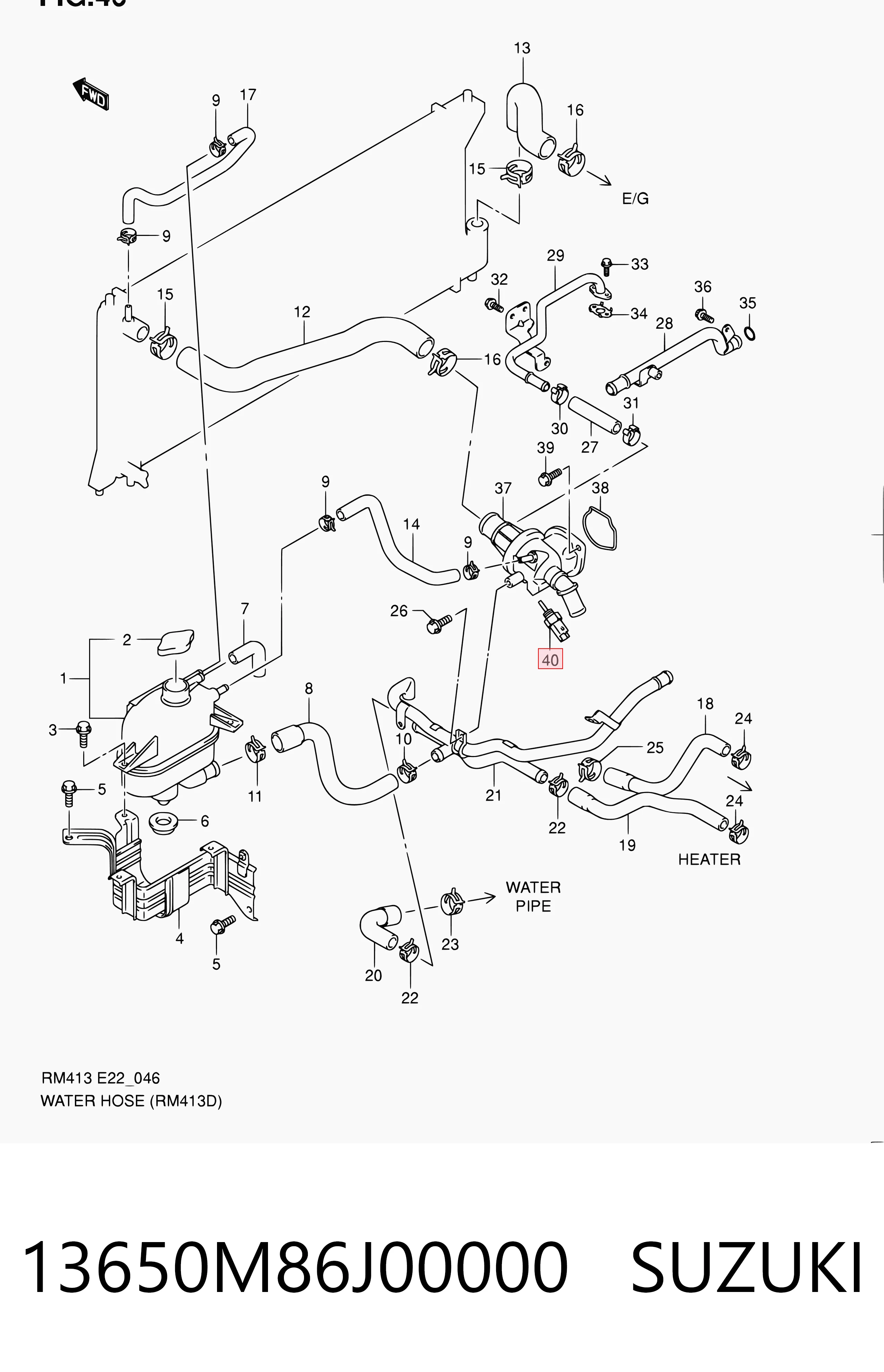 Sensor de temperatura del motor Suzuki Ignis II (FH)