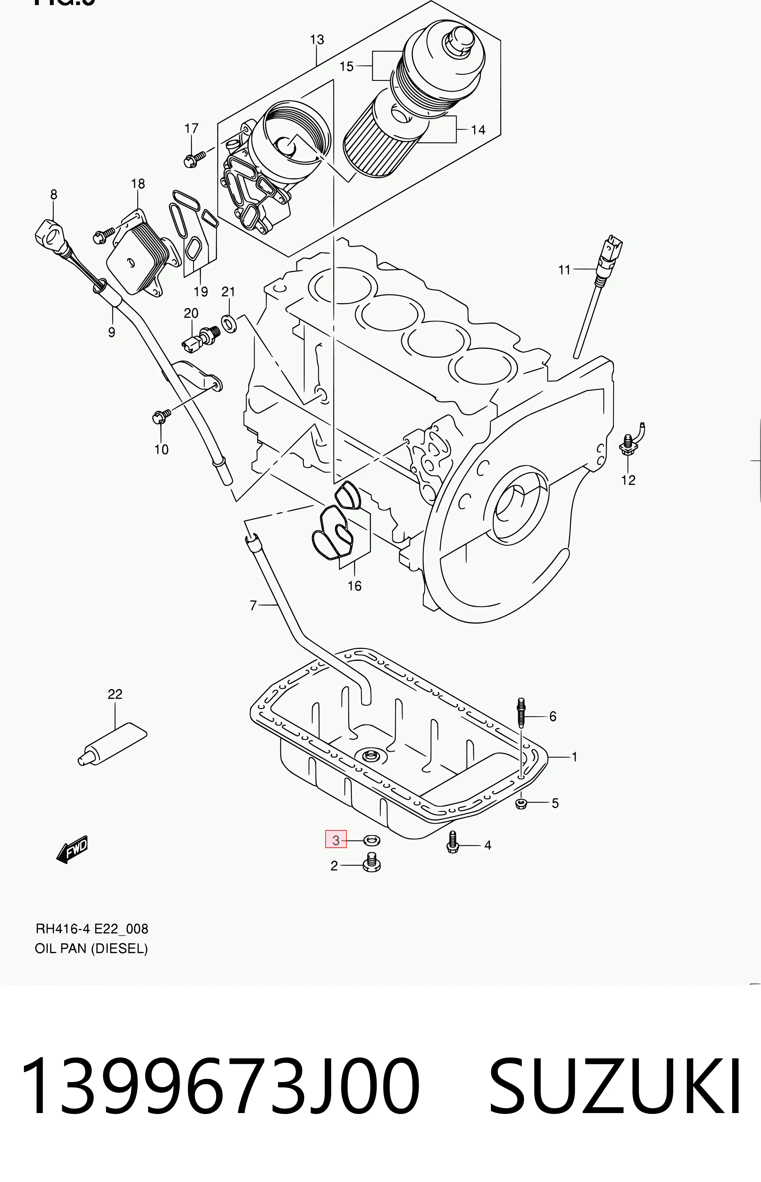 Junta del cárter del motor Volvo V50  (2004-2012)