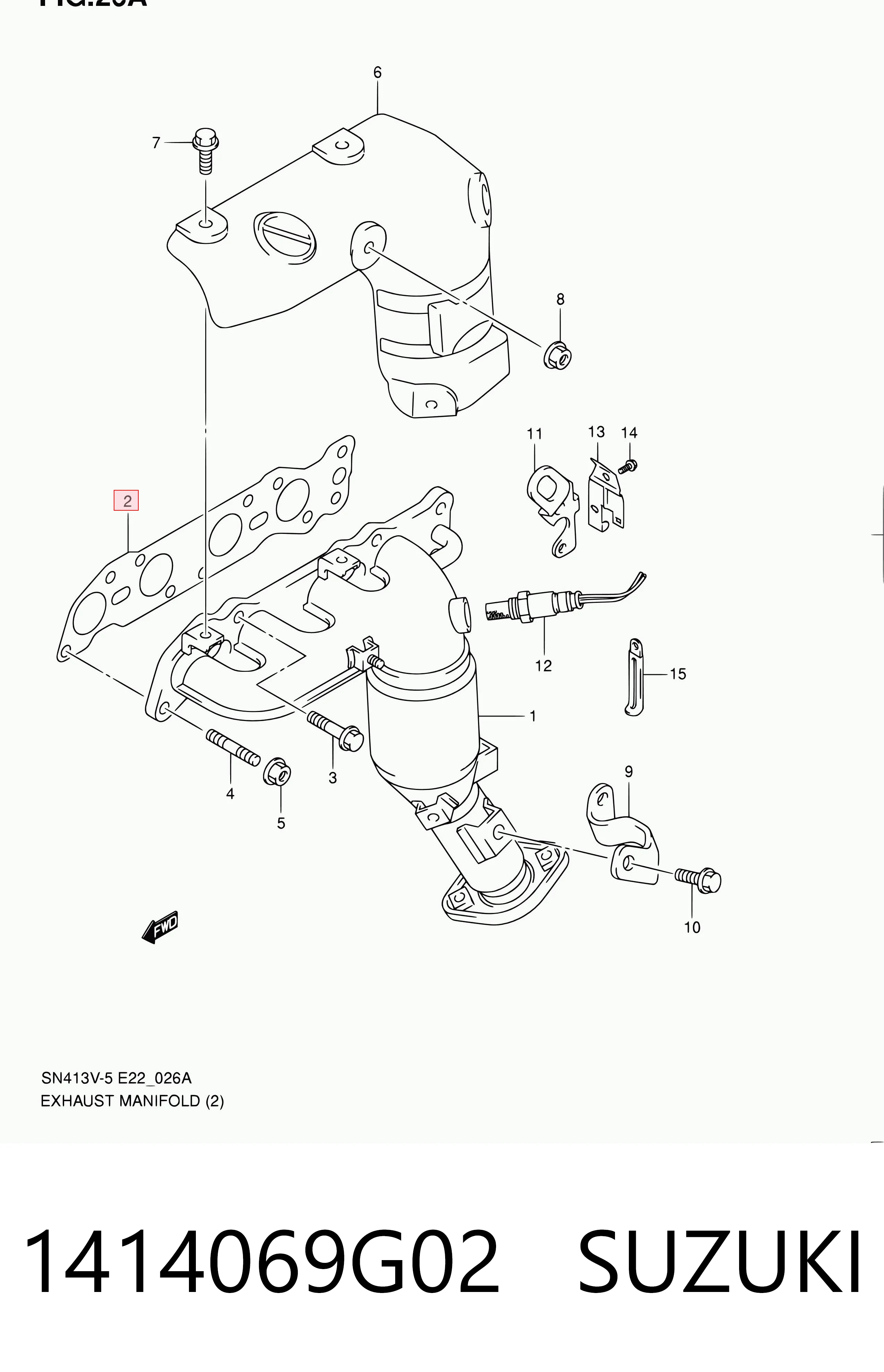 Junta de colector de escape Suzuki Ignis I (FH)