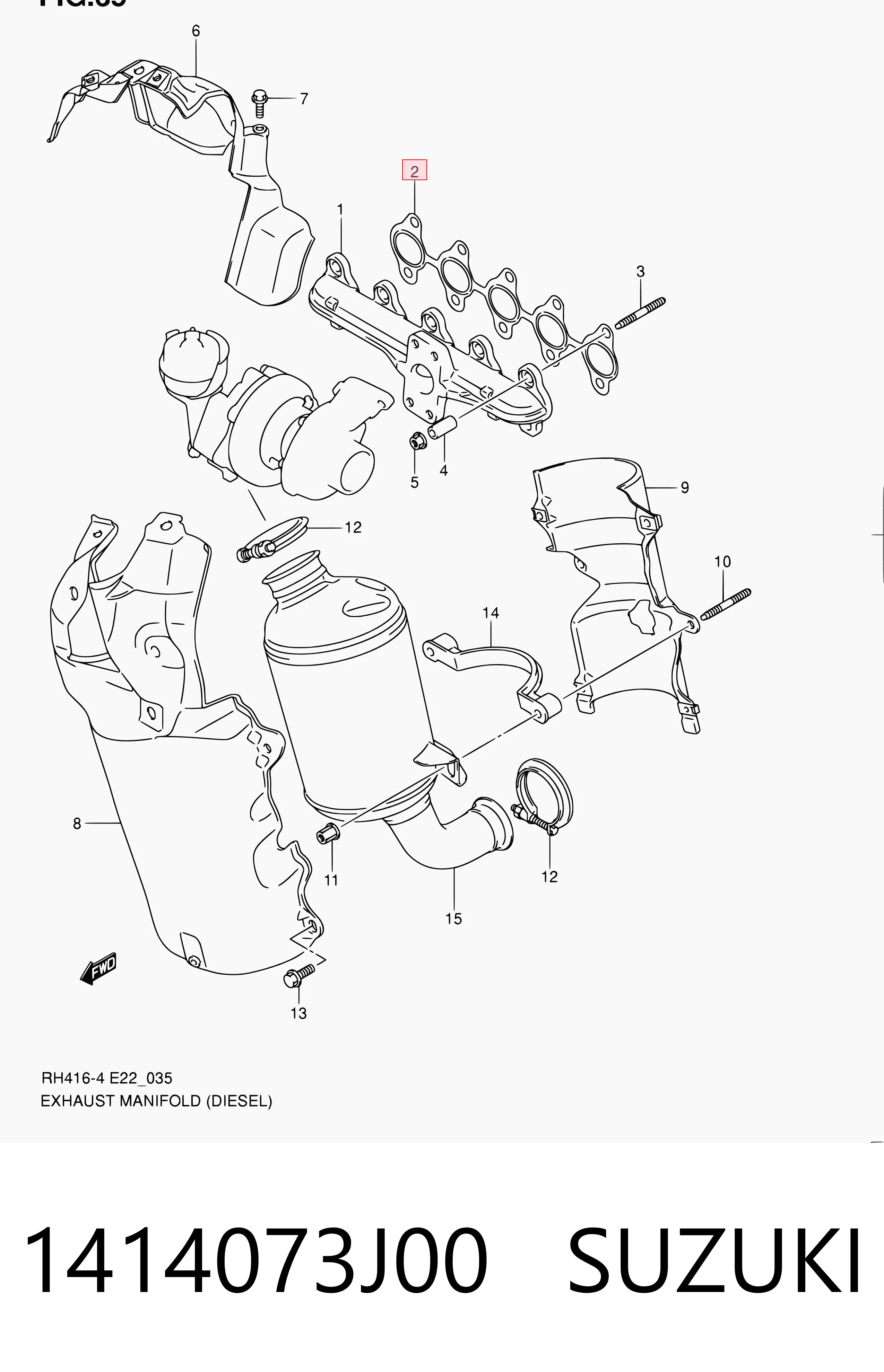 Junta colector joint para Fiat Scudo  270