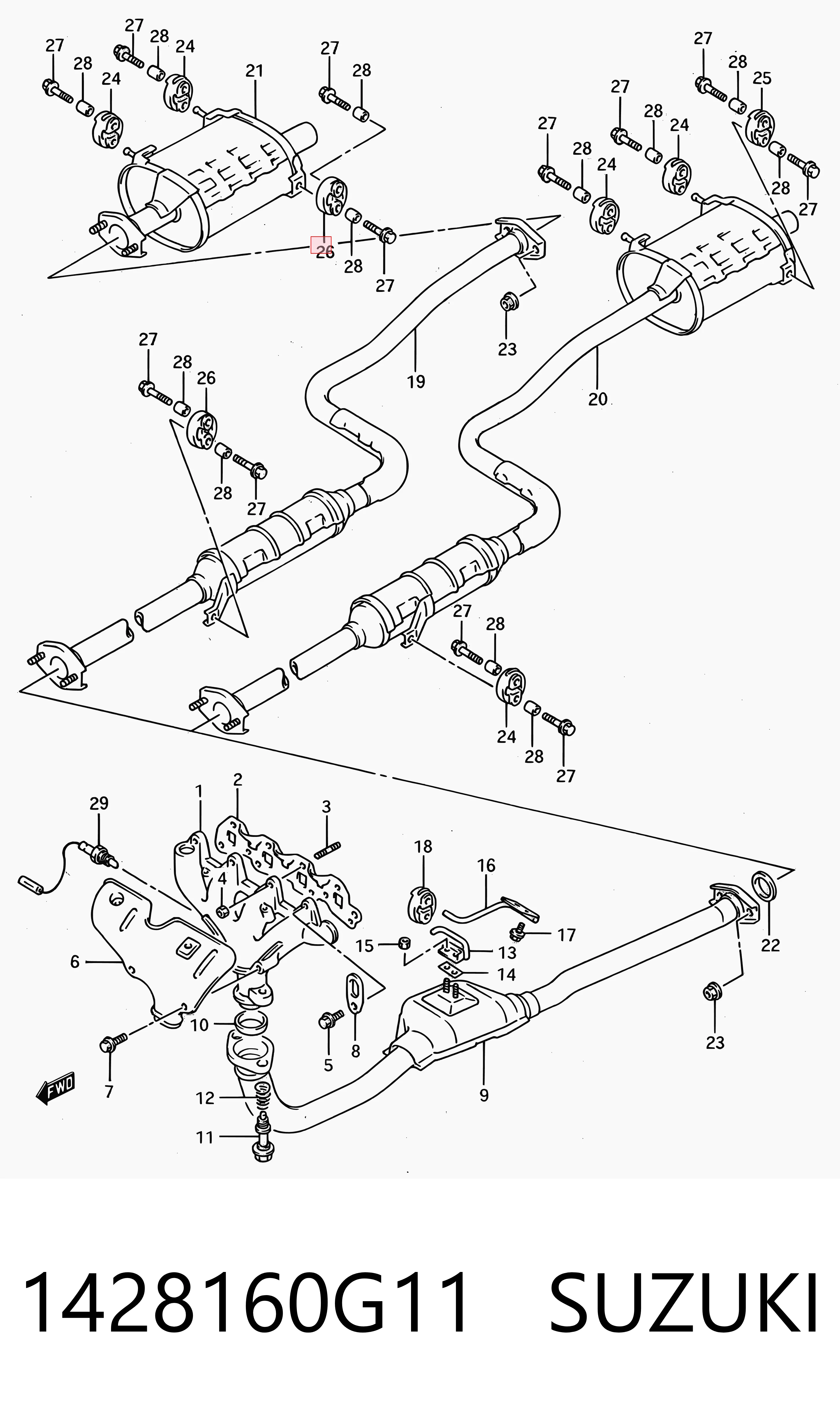 Soporte de silenciador Suzuki Swift II sedán comprar en España