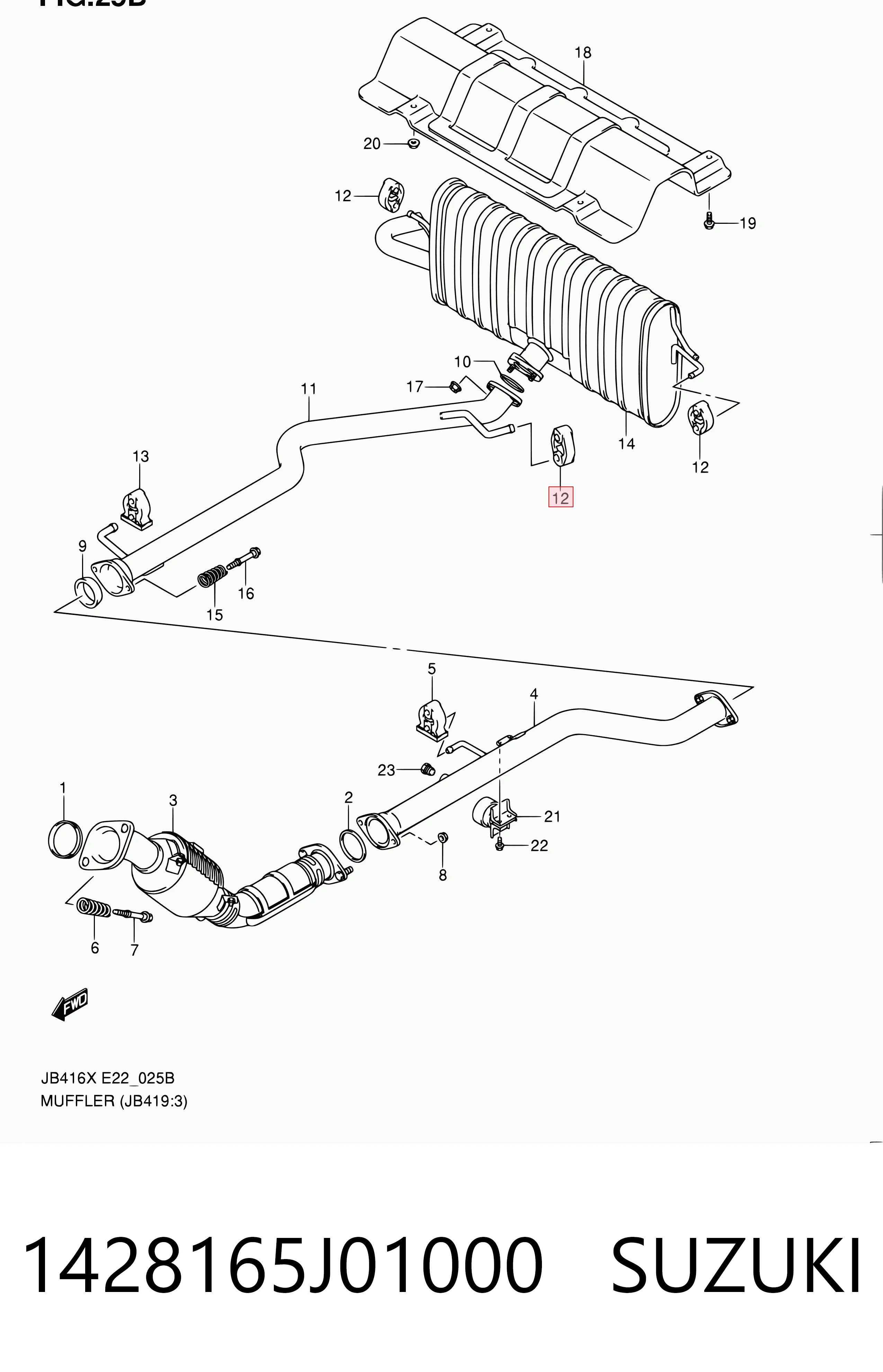 Soporte escape para Suzuki Grand Vitara JB
