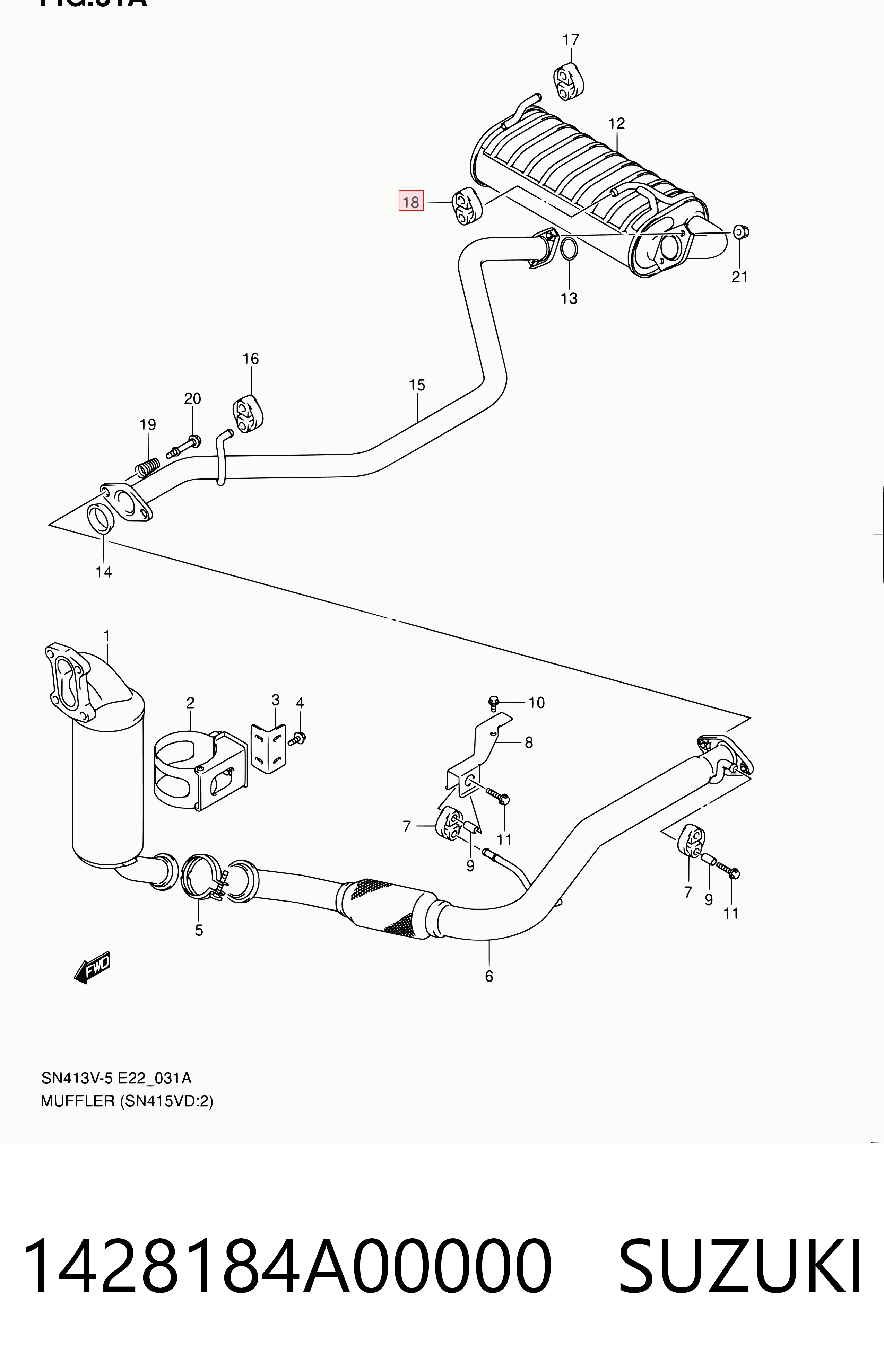 Comprar Soporte del silenciador Subaru Forester II S11, SG a bajo precio