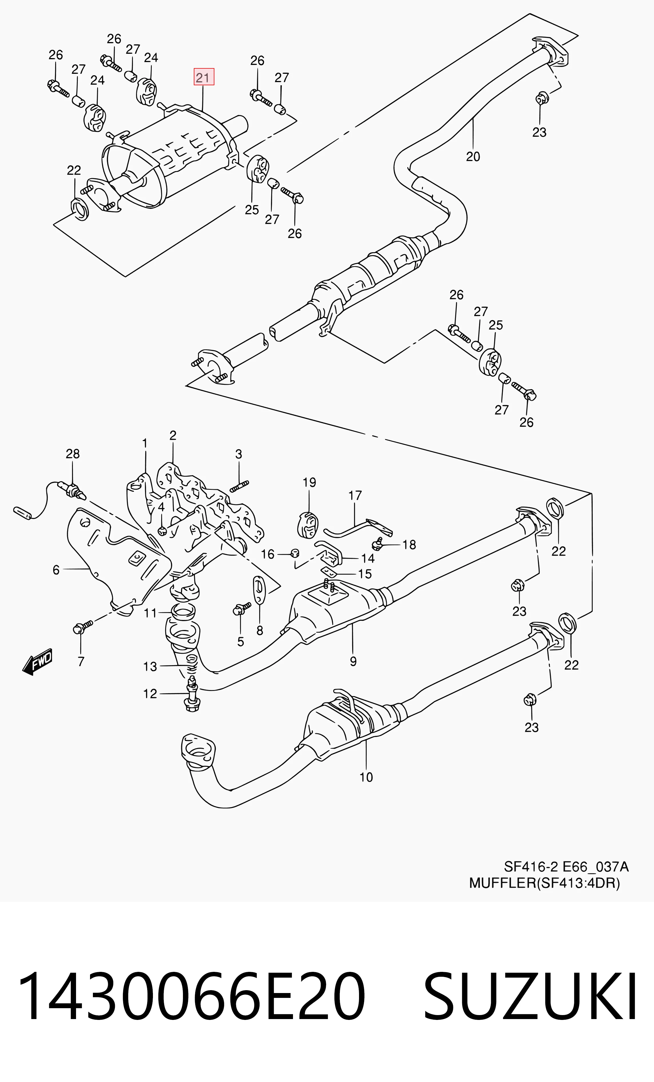 Comprar Silenciador trasero Suzuki Swift II EA a bajo precio