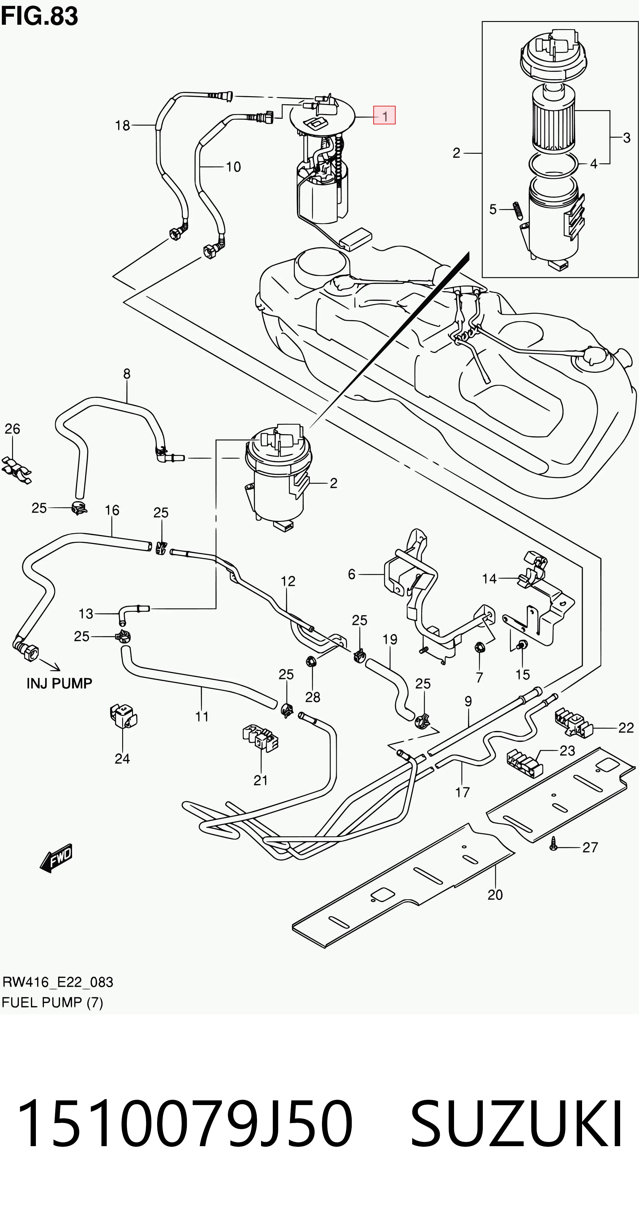 Comprar Módulo de bomba de combustible con sensor de nivel de combustible Suzuki SX4  GY a bajo precio
