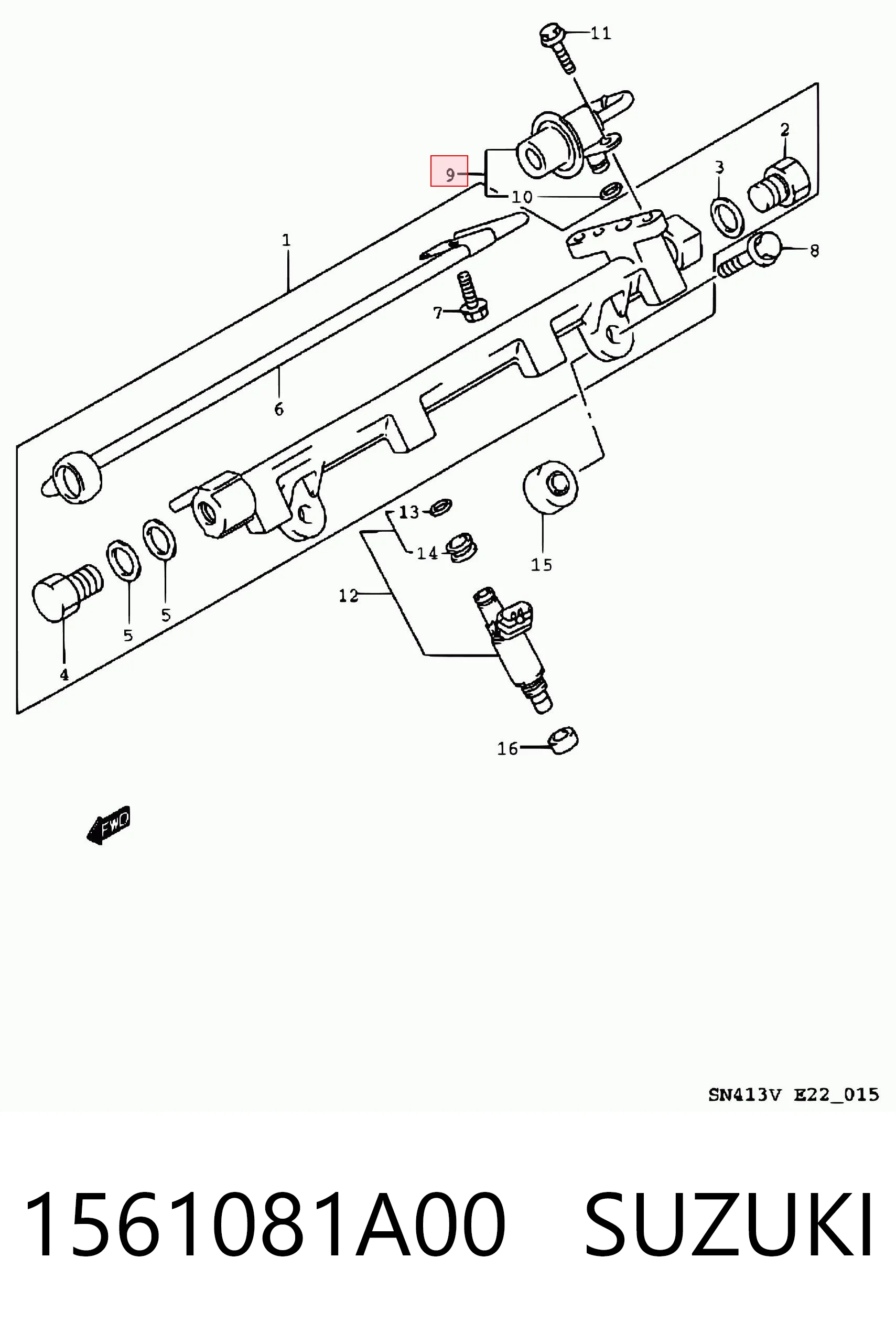 Comprar Regulador de presión de combustible en el riel de inyectores Suzuki Jimny SN, JB a bajo precio