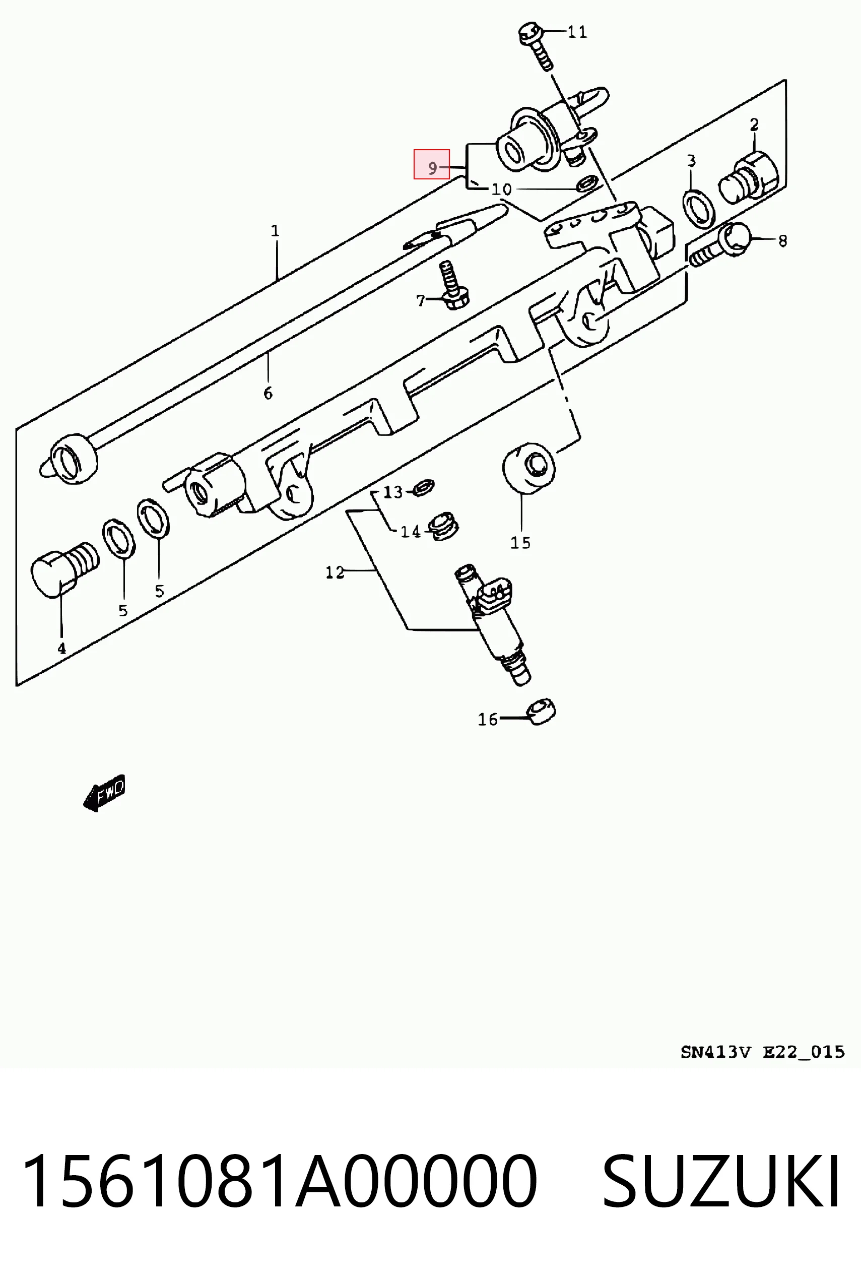Regulador de presión de combustible para Suzuki Jimny SN, JB