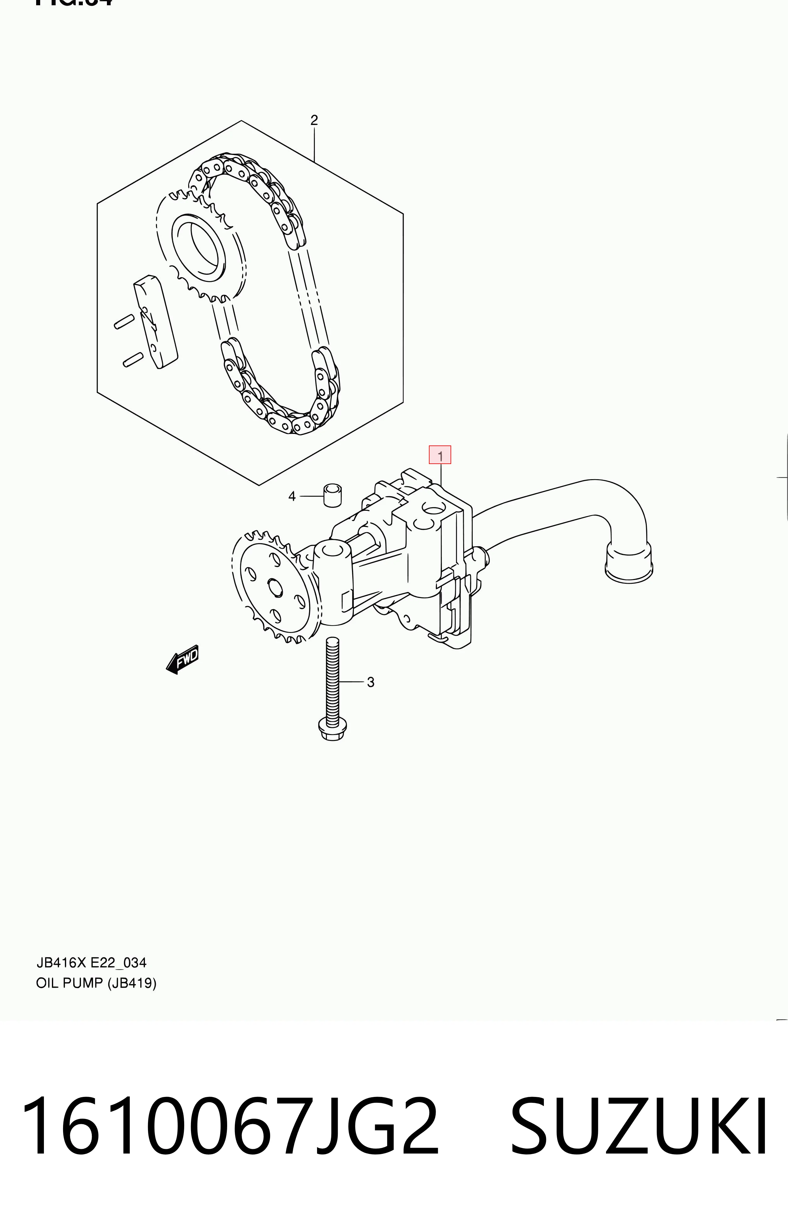 Bomba de aceite 1610067JG2 SUZUKI
