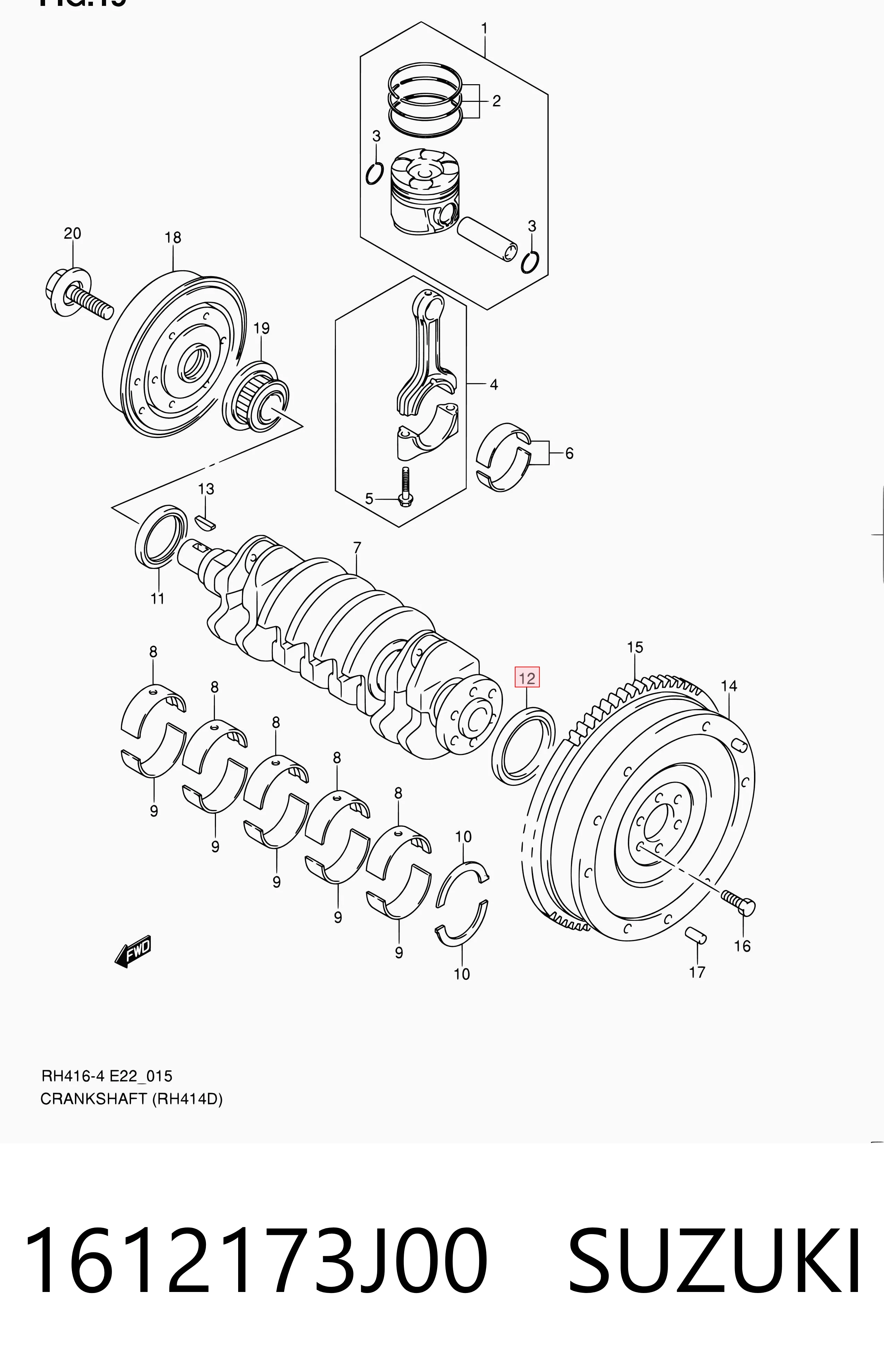 Retén de cigüeñal SU00100817 Toyota