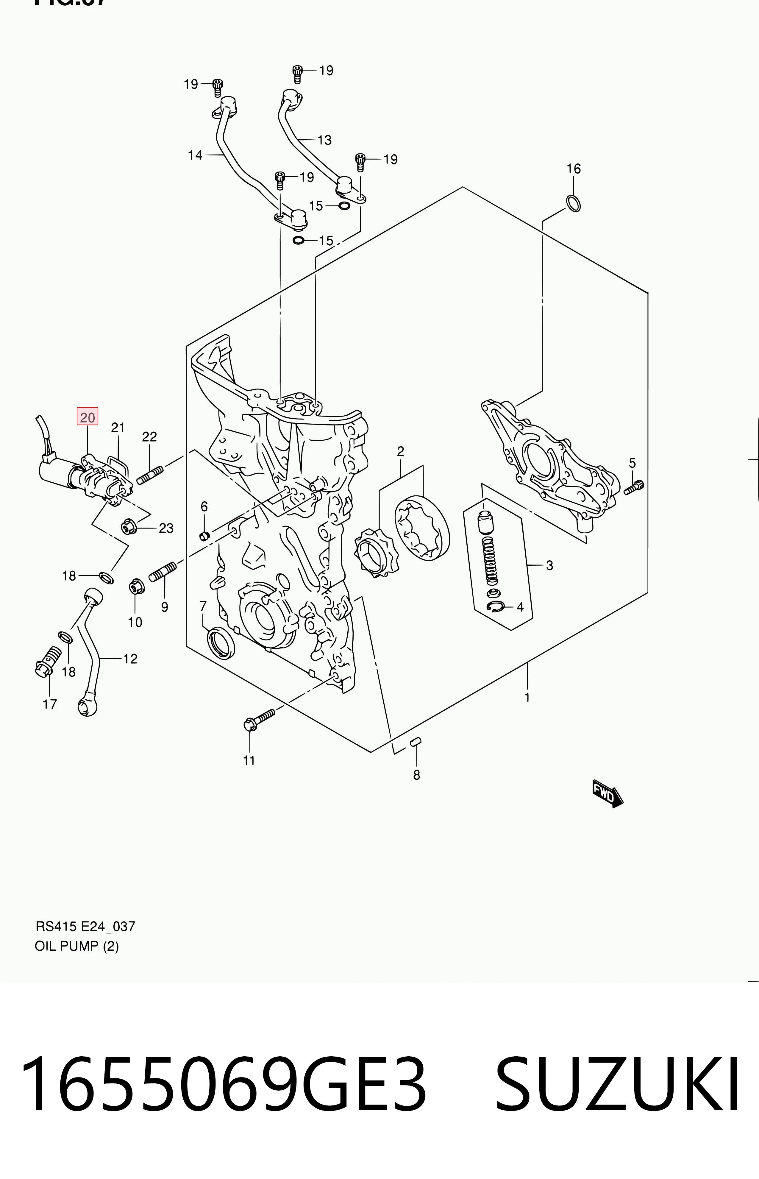 1655069GE3 Suzuki Válvula control, ajuste de levas