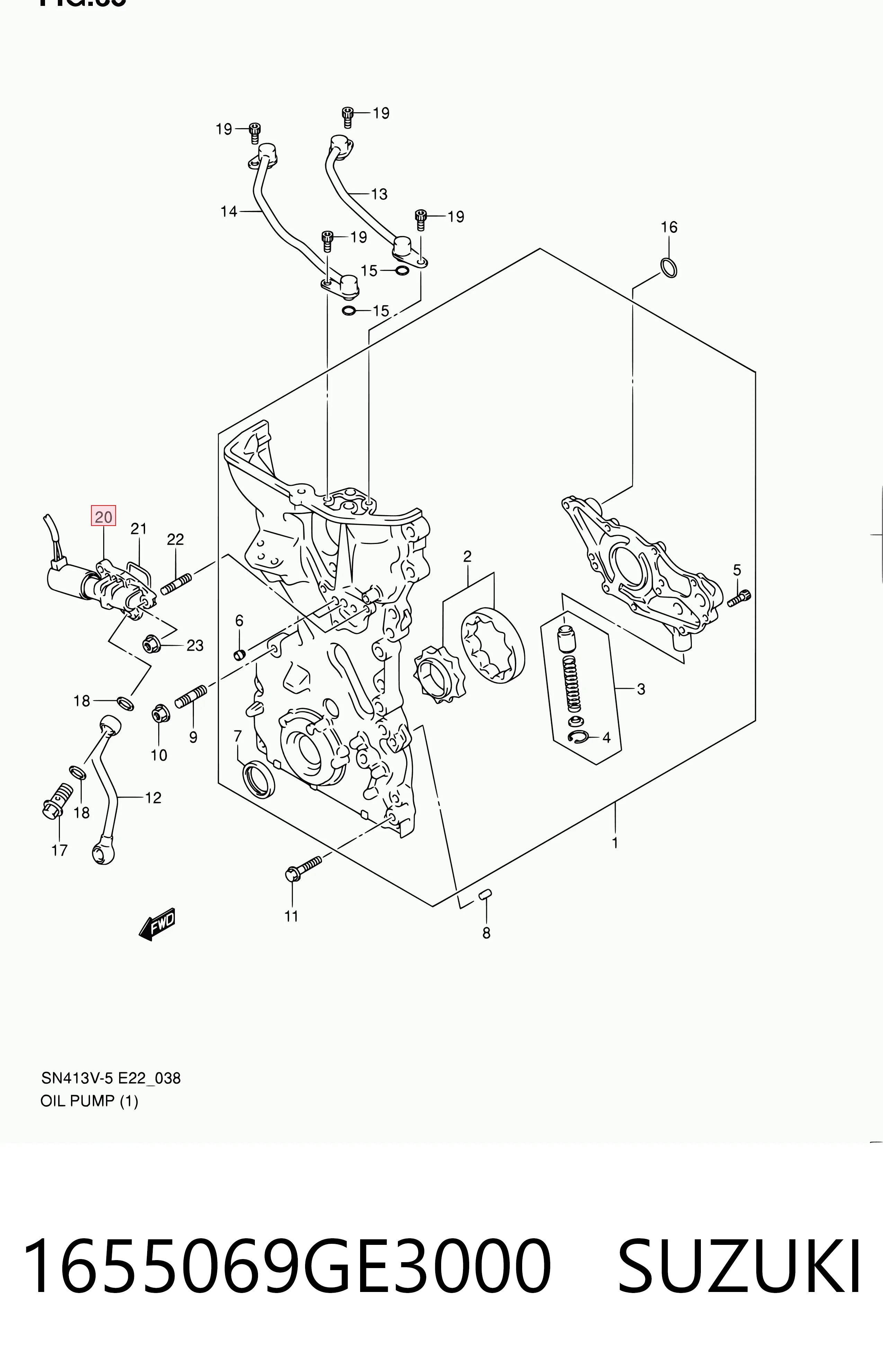 1655069GE3000 Suzuki Válvula control, ajuste de levas