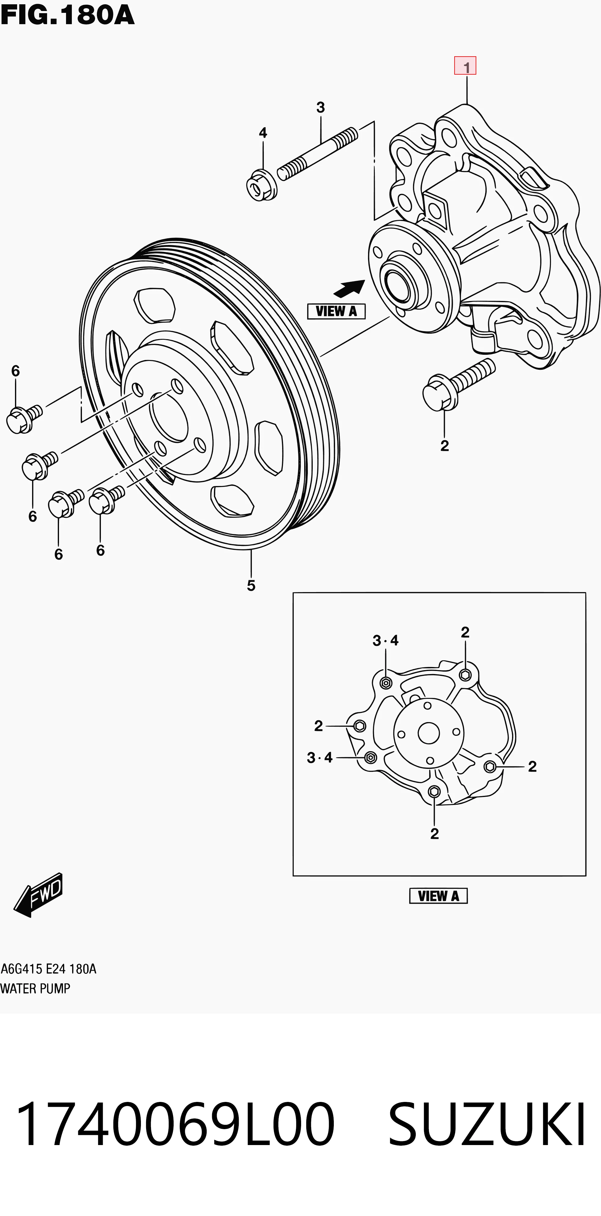 Bomba de refrigeración Suzuki Swift V (AZ)
