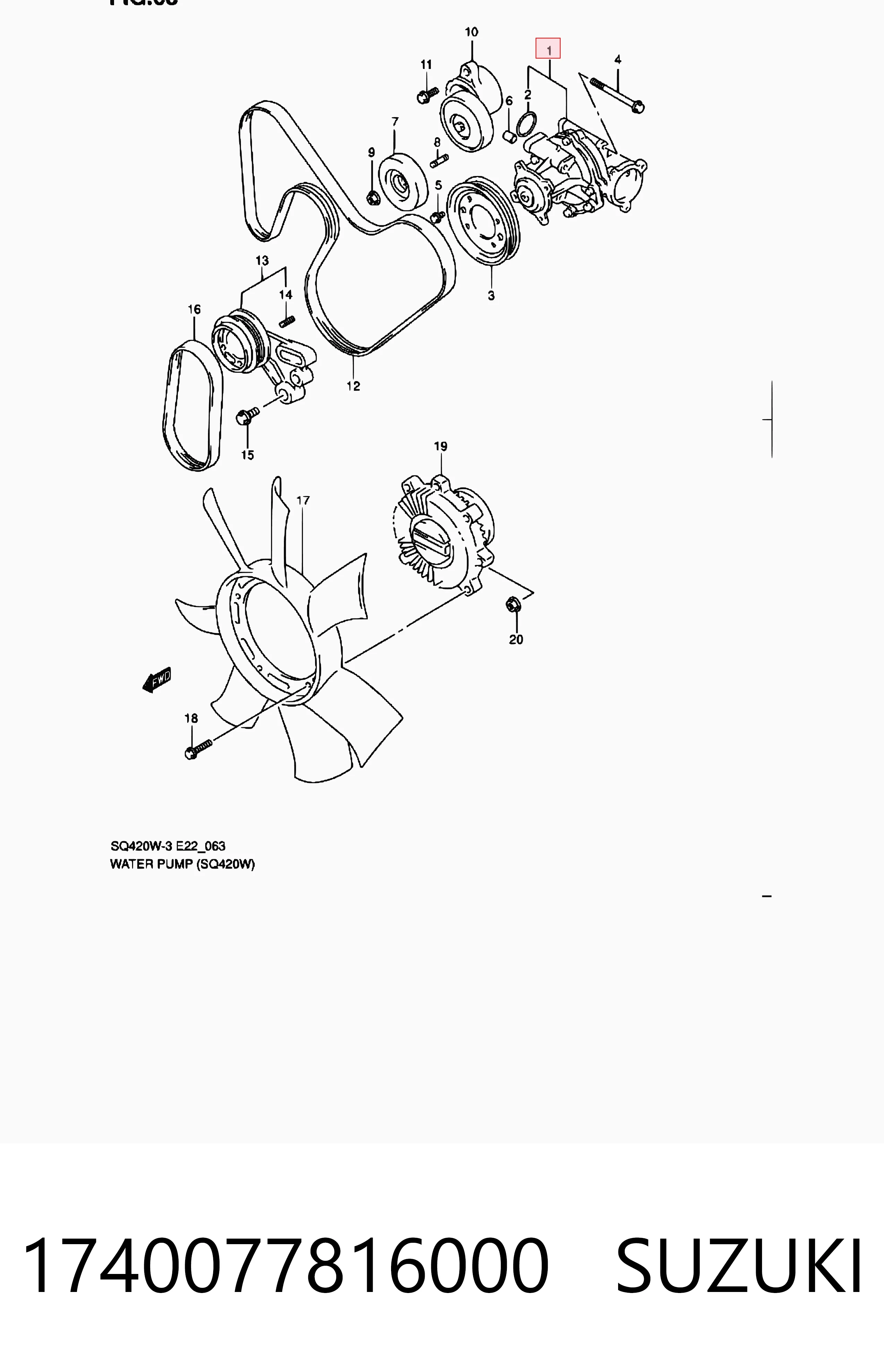 Bomba de agua 1740077816000 SUZUKI