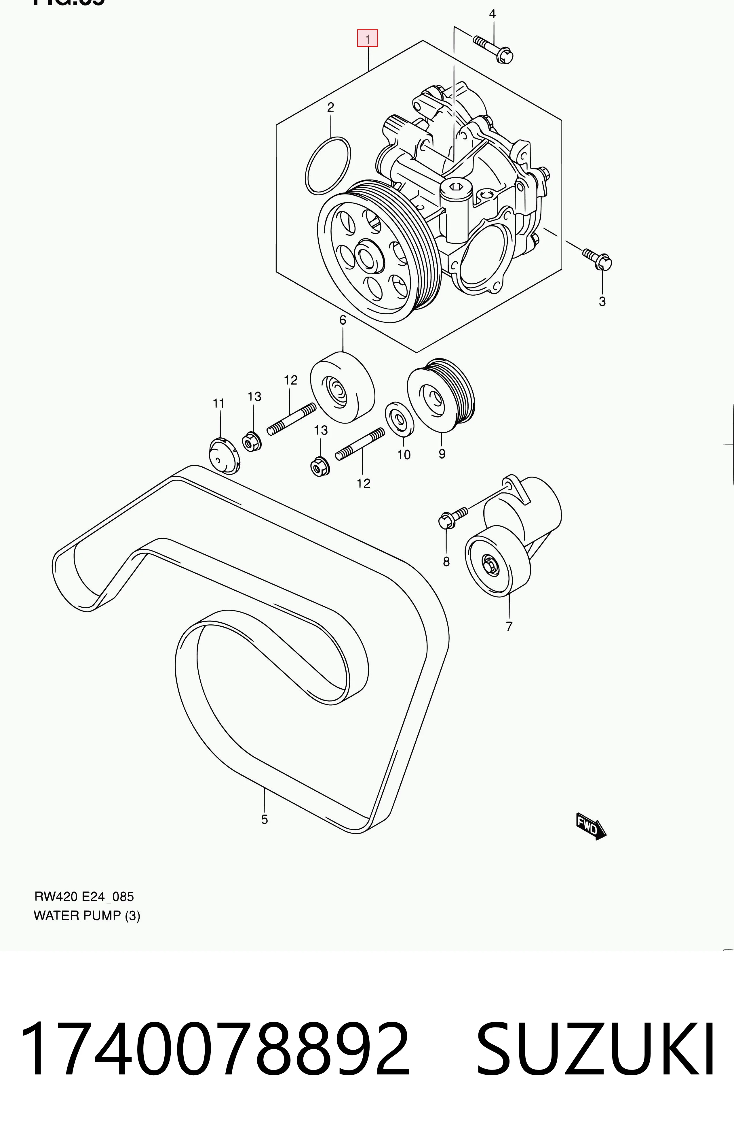 1740078892 Suzuki Bomba refrigerante coche