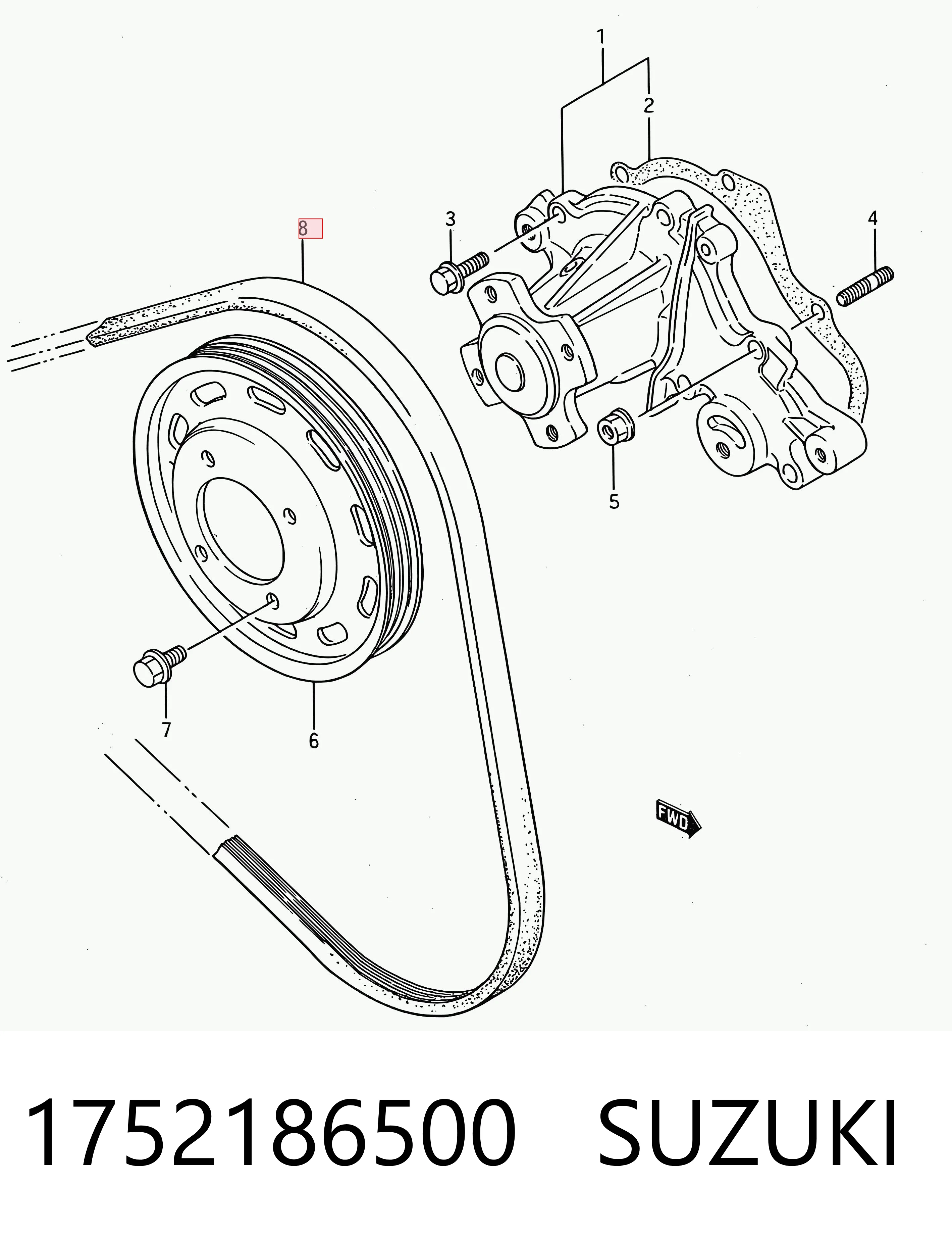 Correa de accesorios 1752186500 SUZUKI