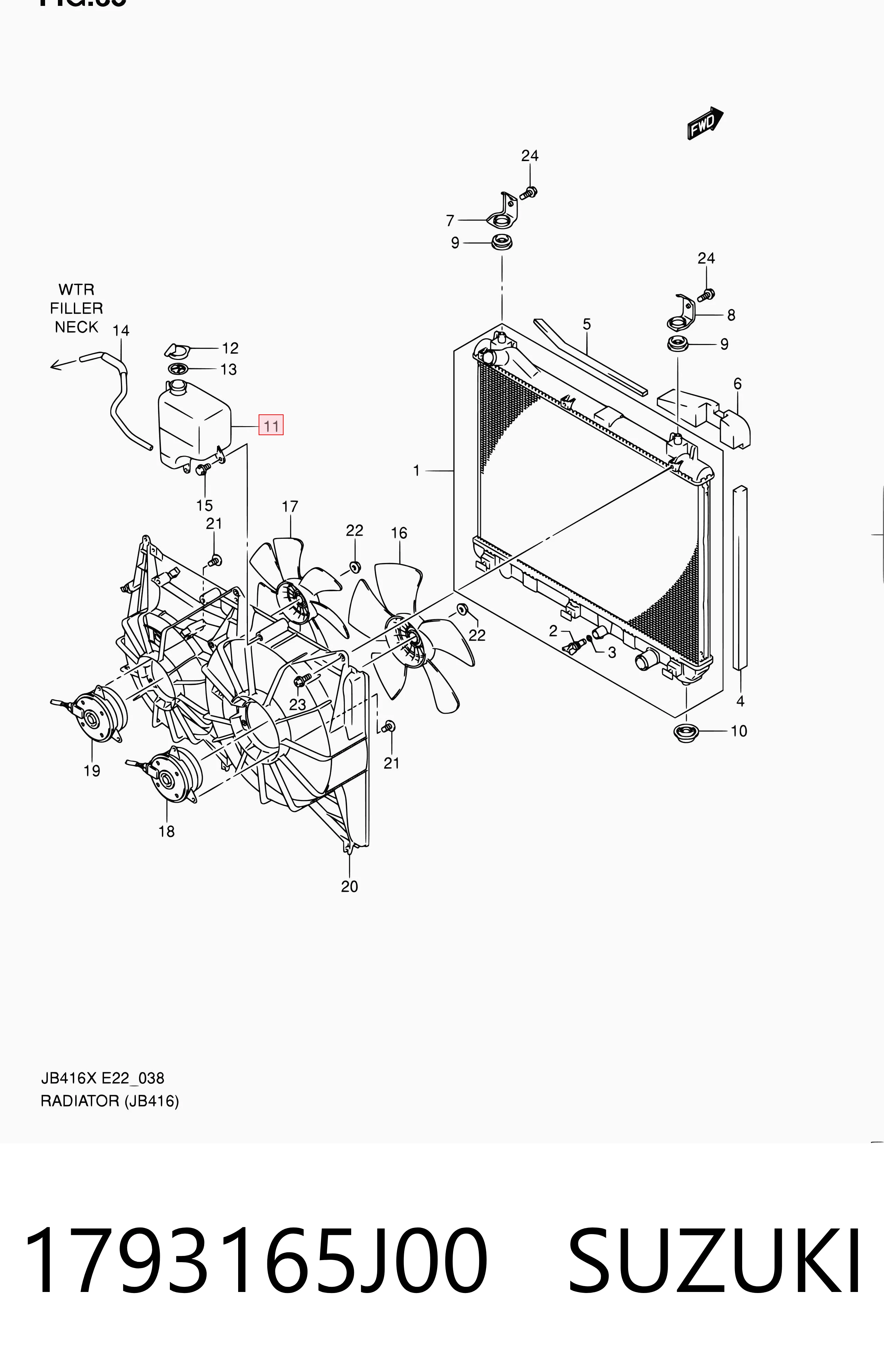 Vaso de expansión refrigerante Suzuki Grand Vitara (JB)