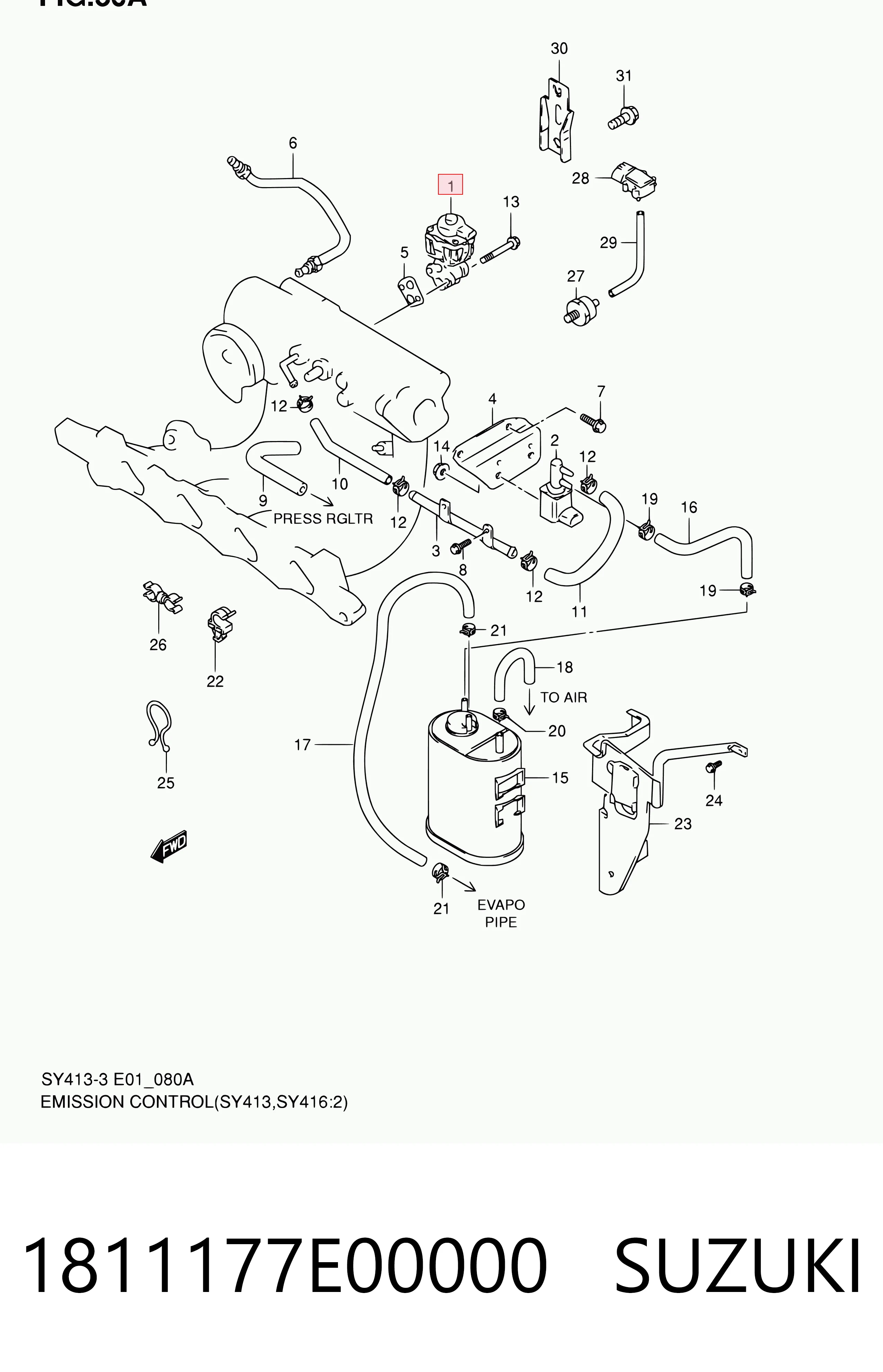 1811177E00 Subaru Válvula EGR