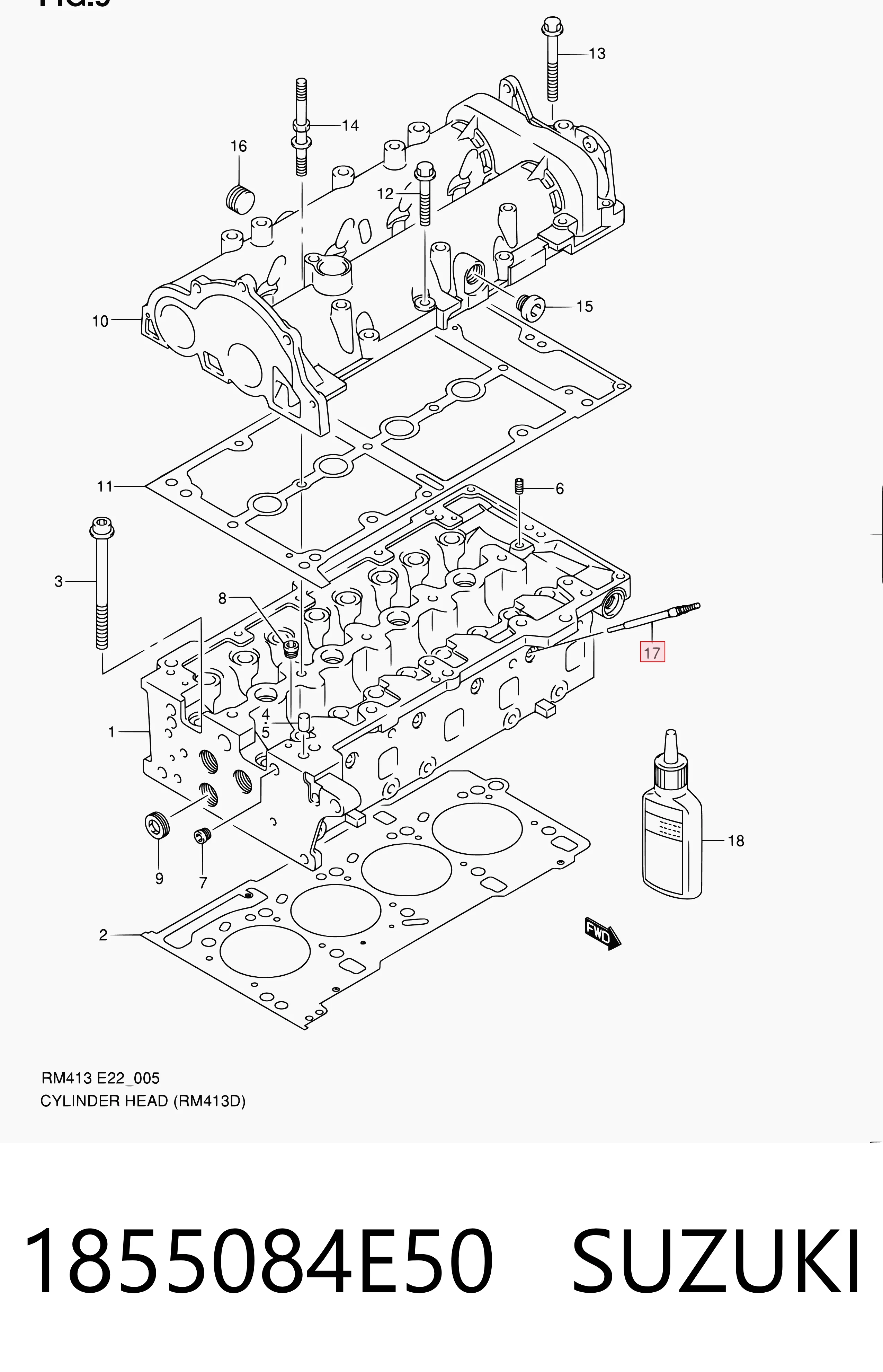 1855084E50 Suzuki Bujías de calentamiento