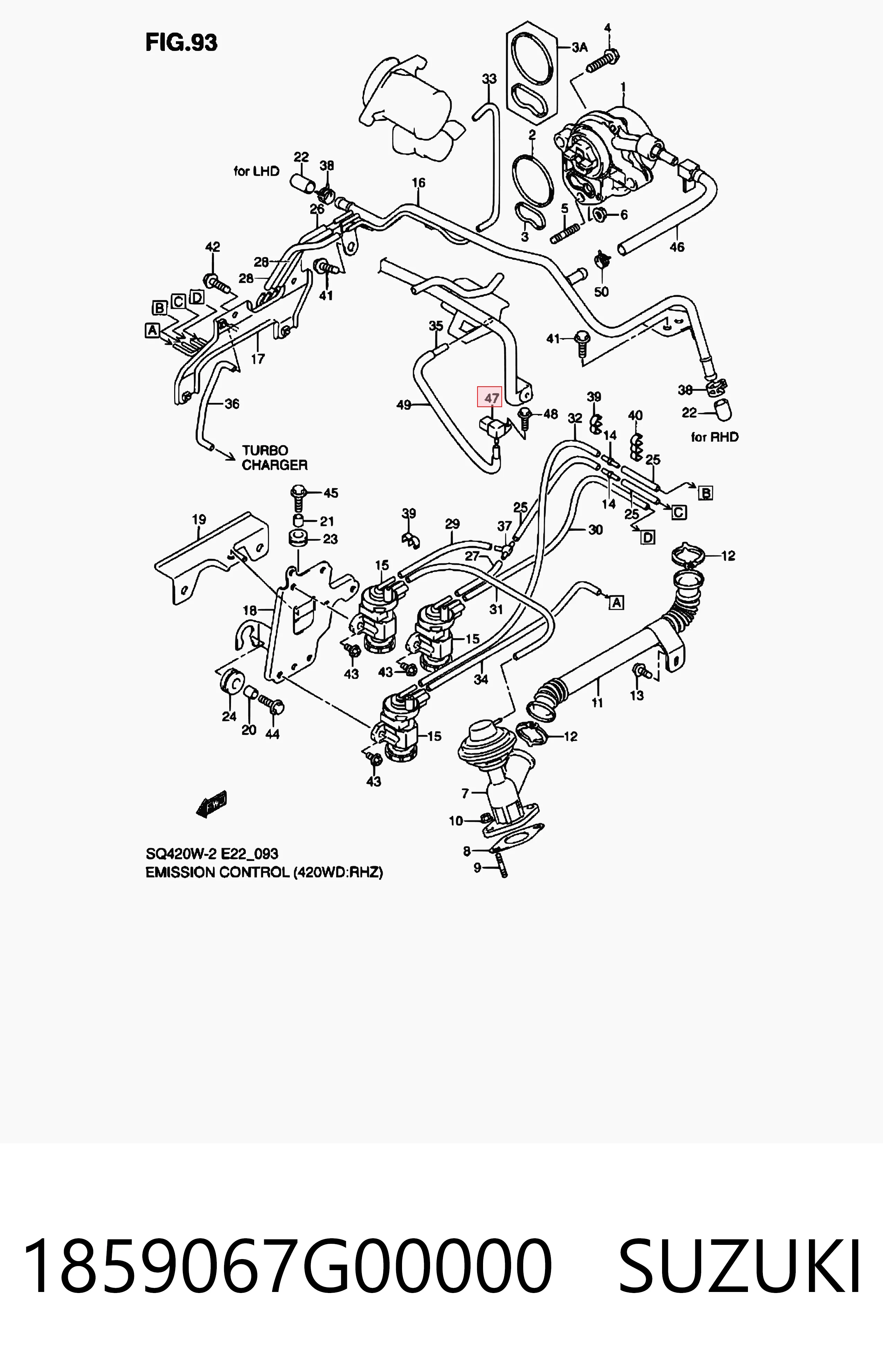 Sensor de presión del colector de admisión 1859067G00000 SUZUKI