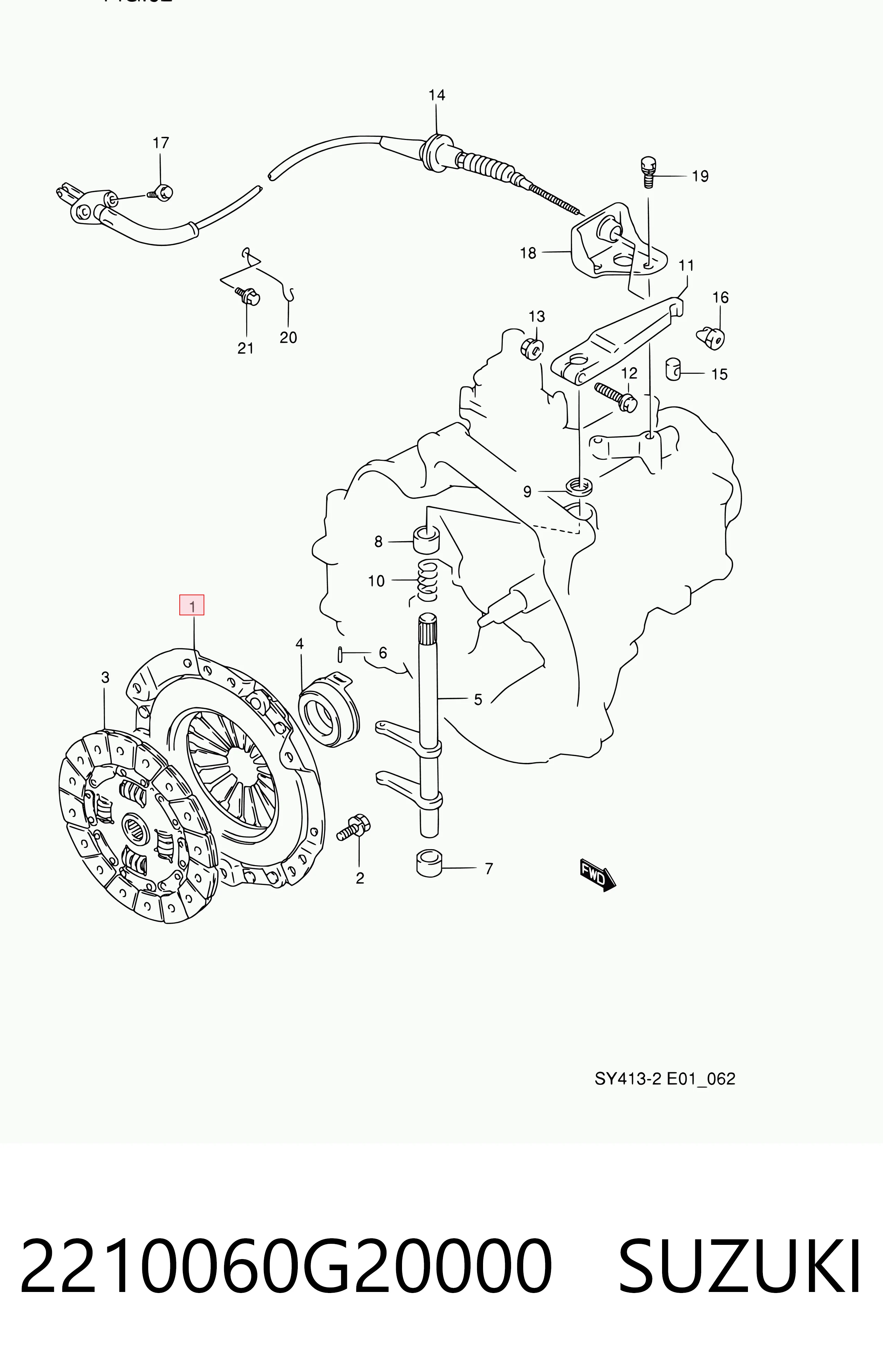 Comprar Plato de presión del embrague Suzuki Swift II AH, AJ a bajo precio