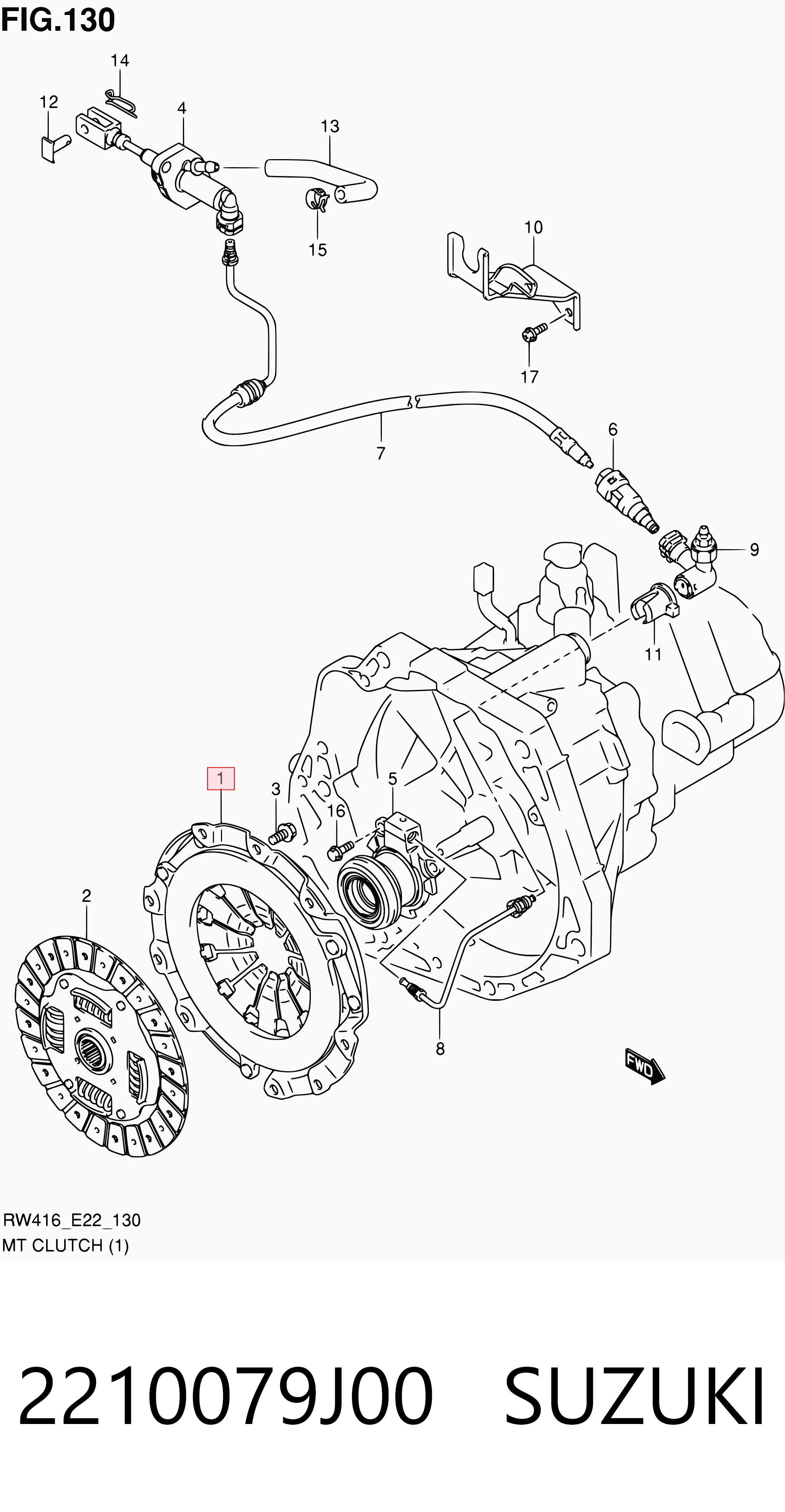 Plato de presión del embrague Suzuki SX4 