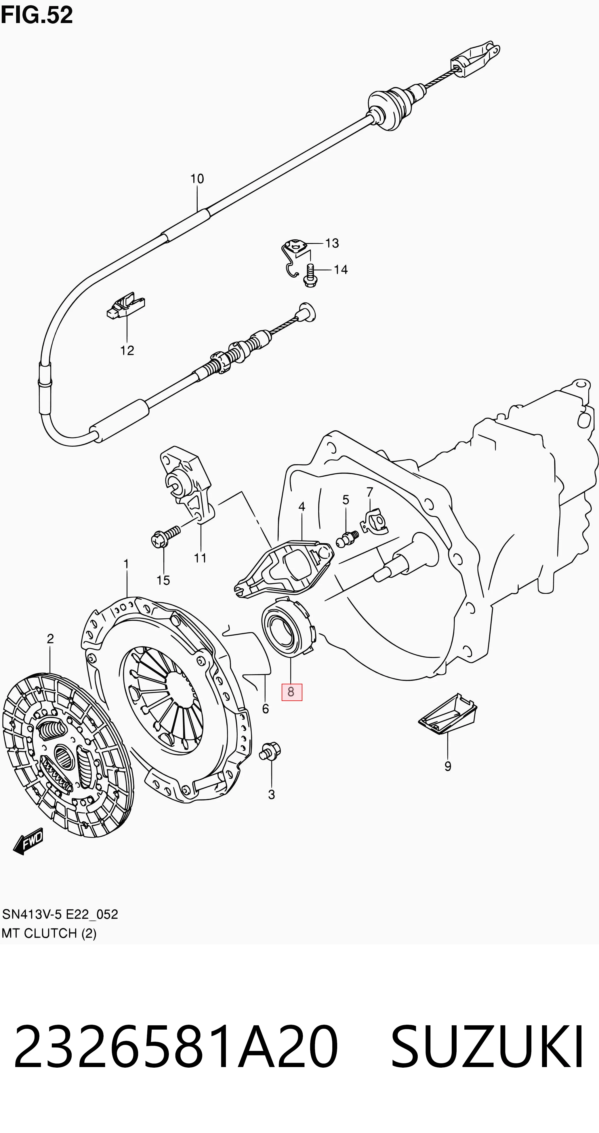 2326581A20 Suzuki Cojinete embrague
