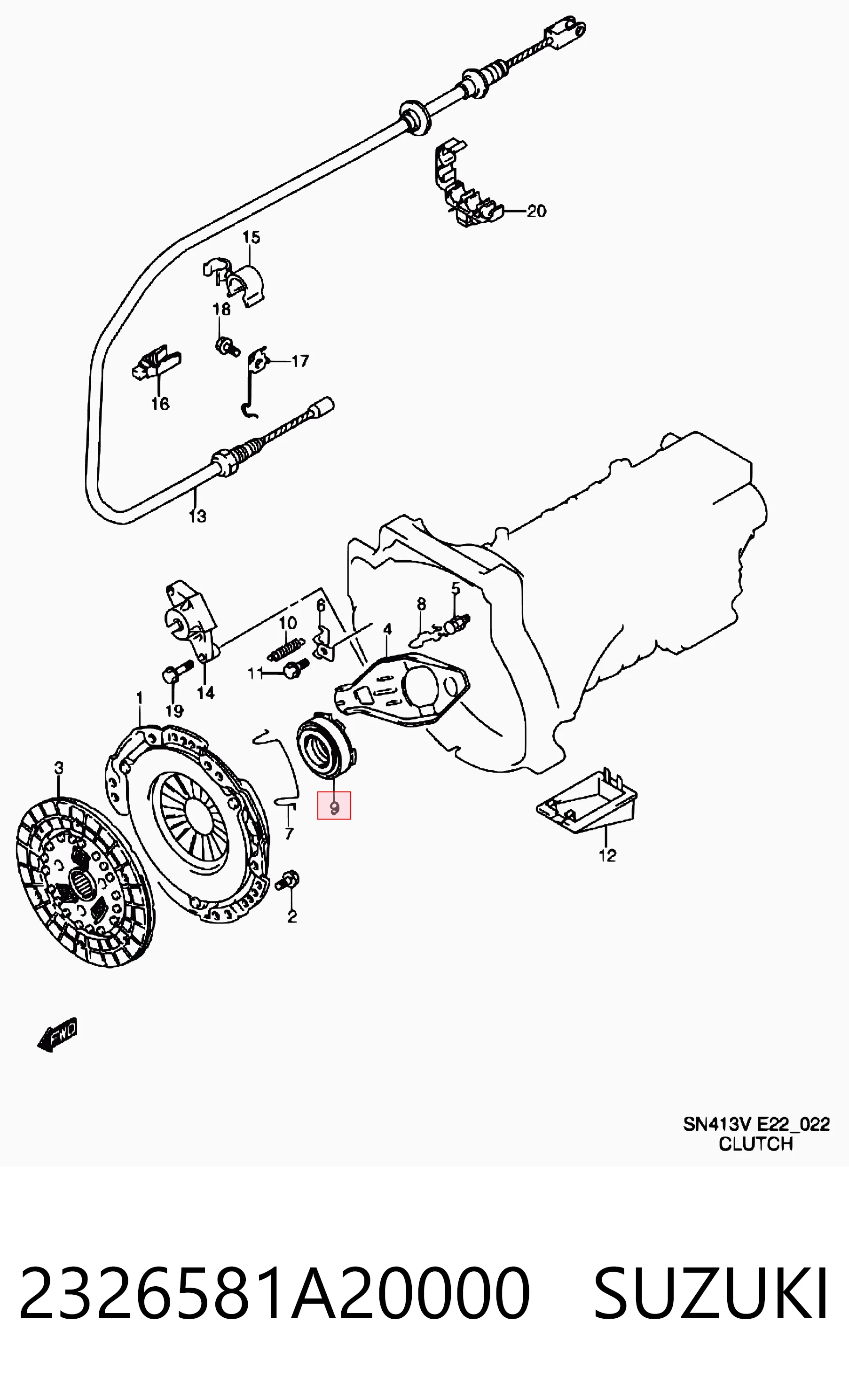 2326581A20000 Suzuki Cojinete embrague