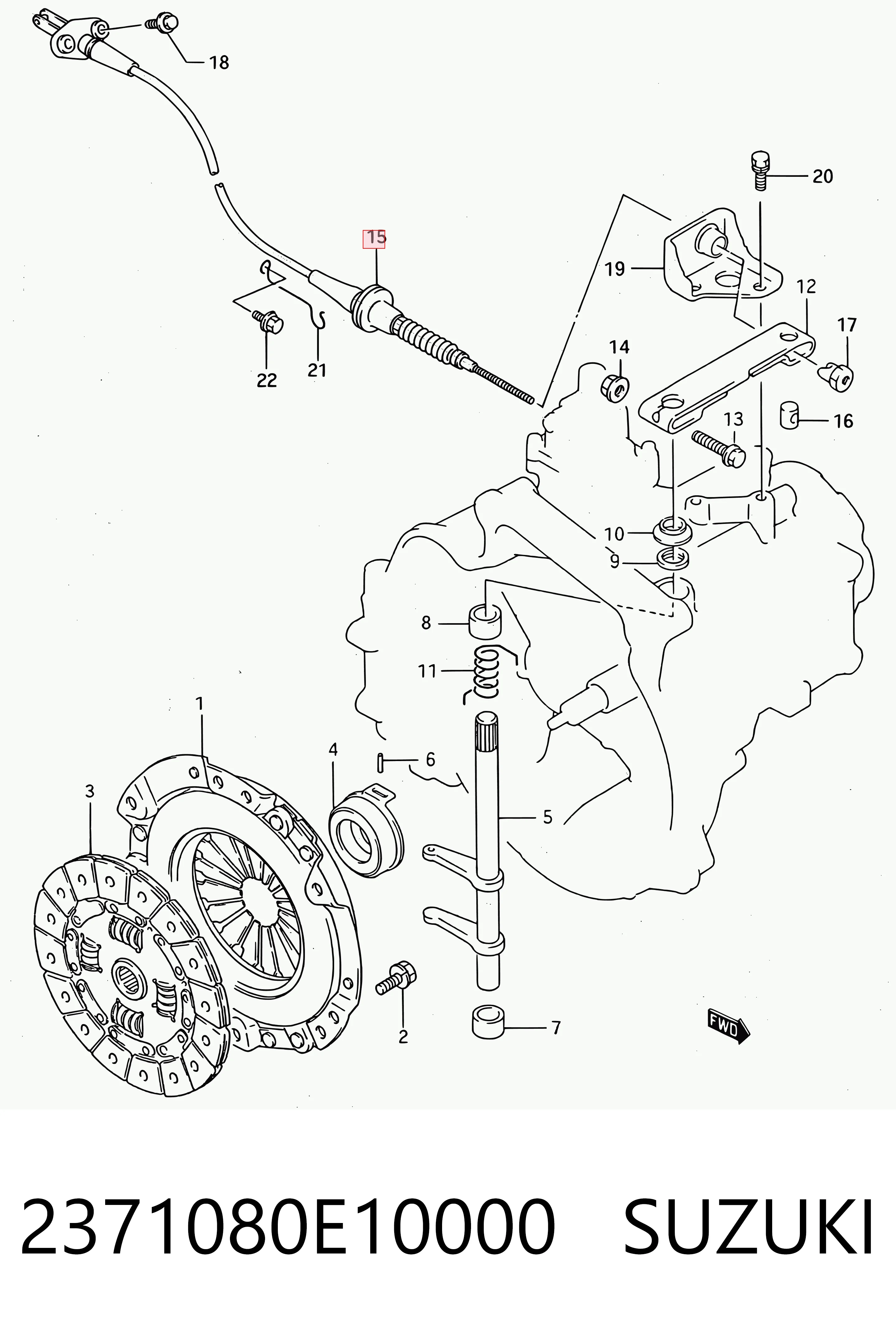 Cable de embrague para Suzuki Swift AH, AJ