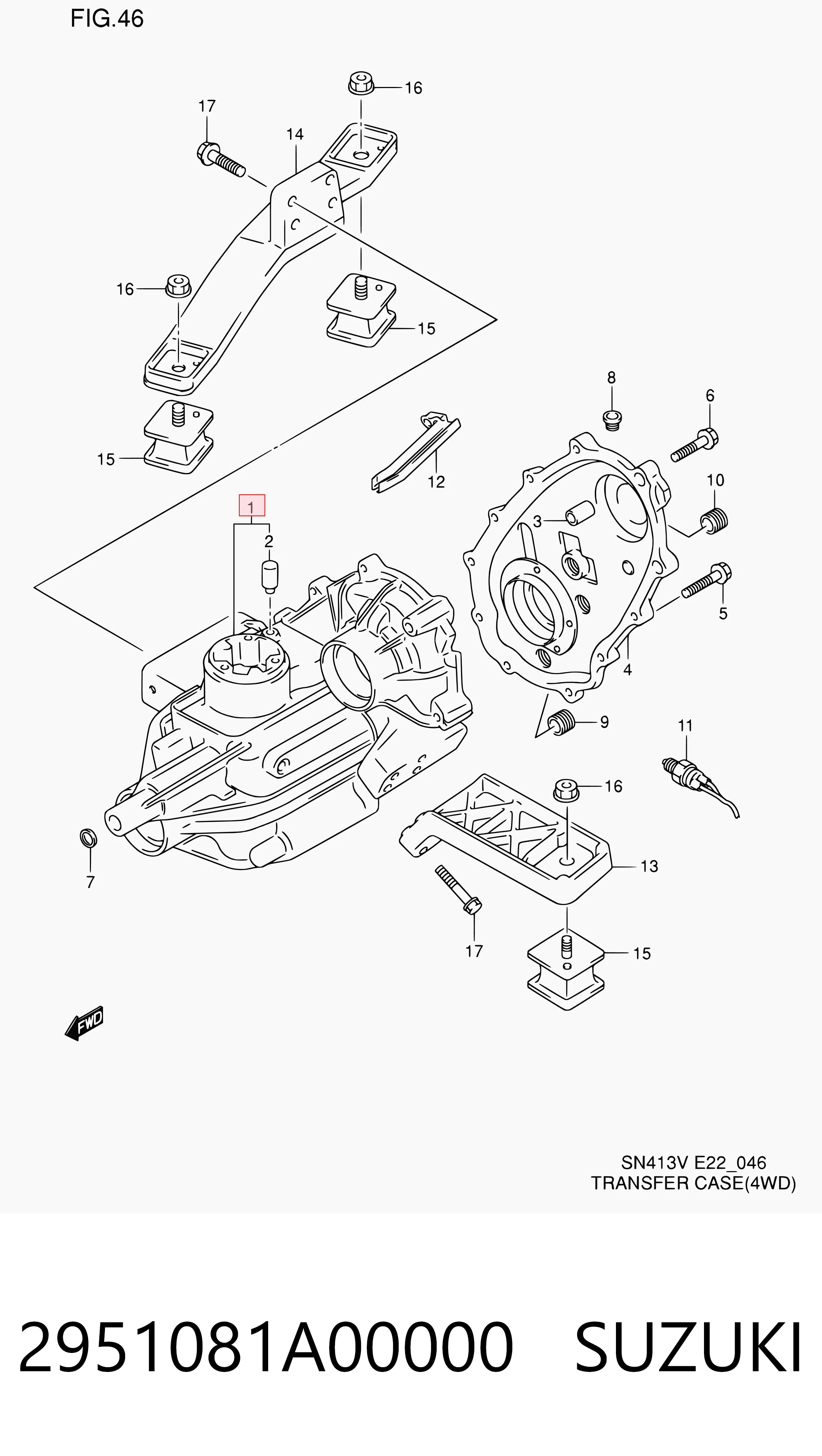 Caja de transferencia para Suzuki Jimny SN, JB