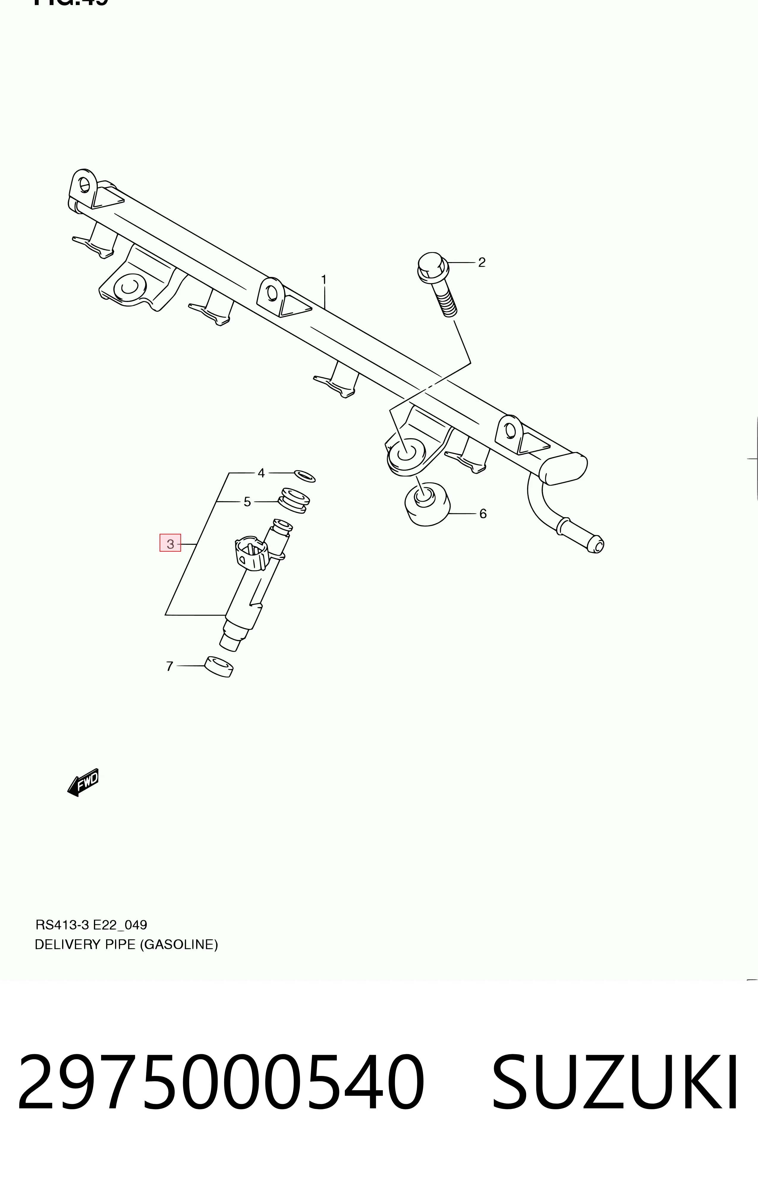 2975000540 Suzuki Inyector de combustible