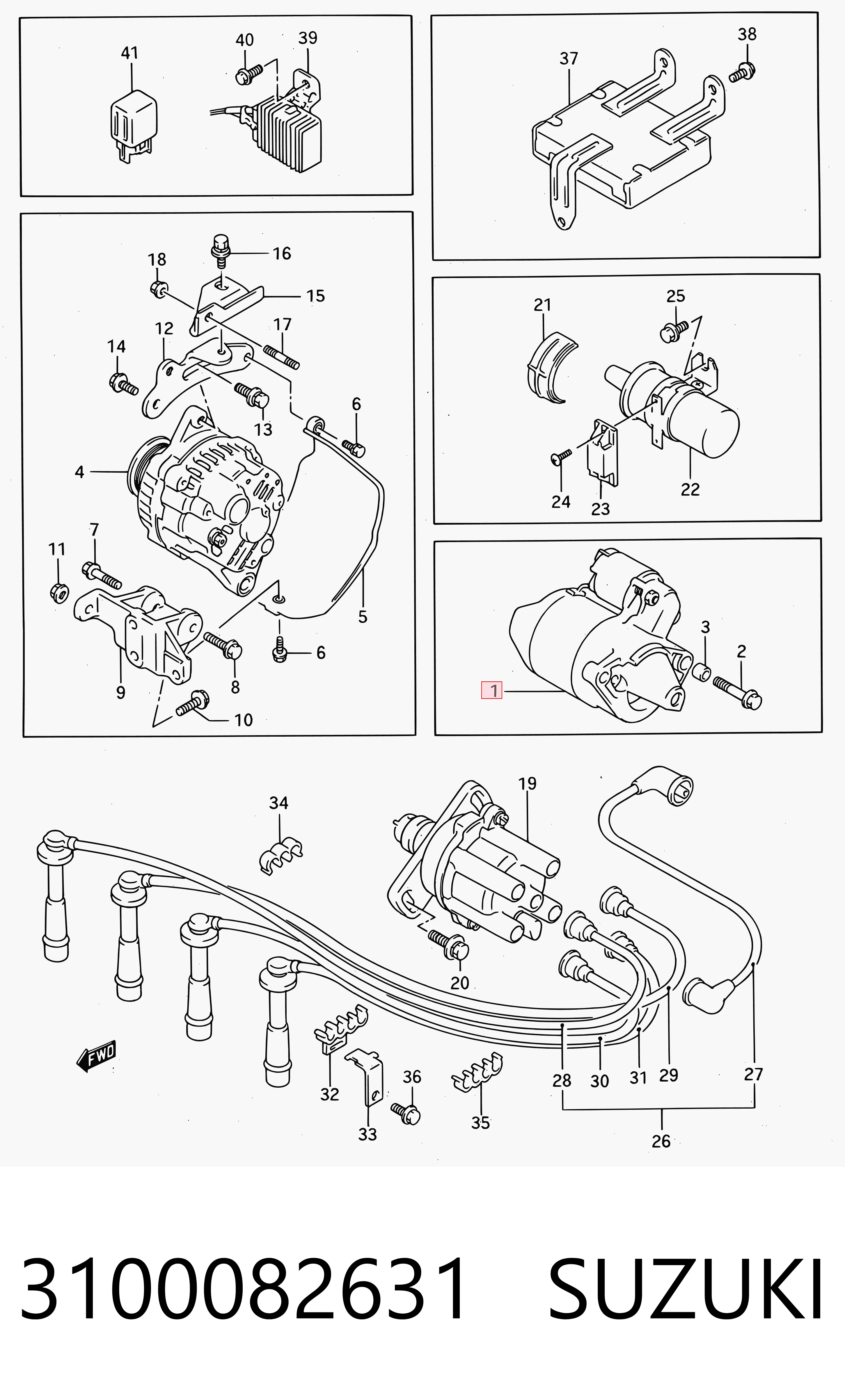 3100082631 Suzuki Arranque motores