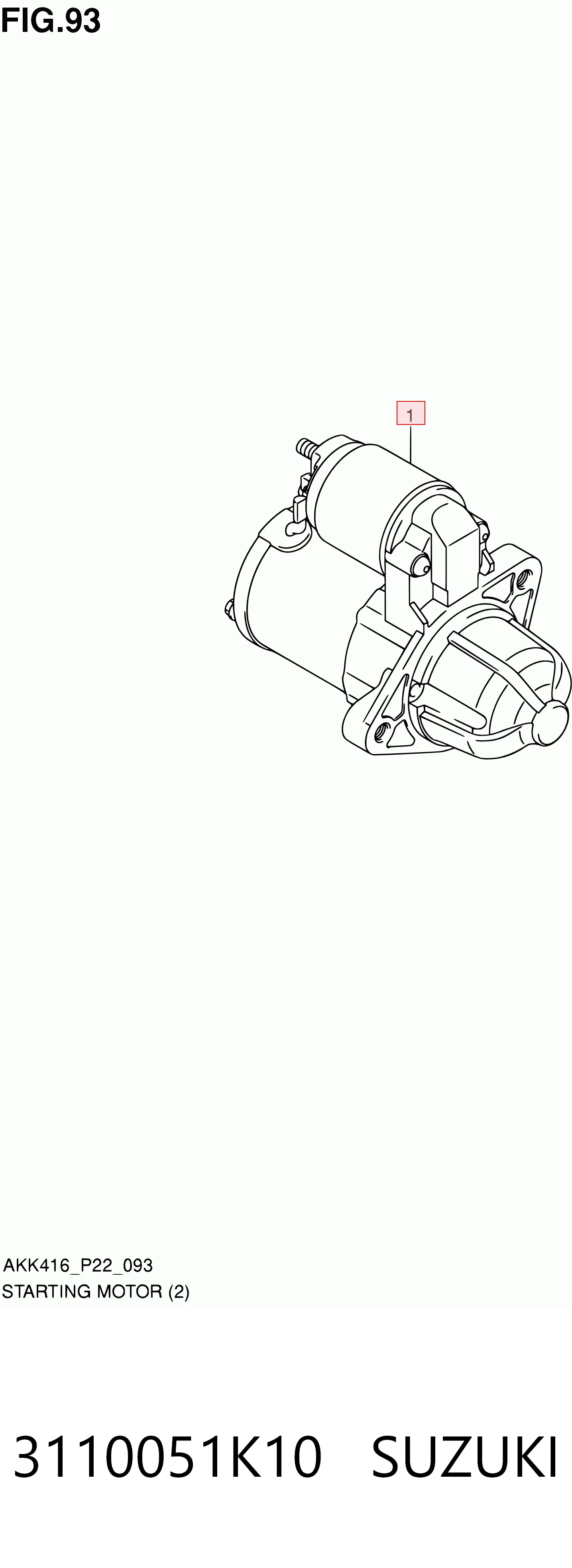 3110051K10 Suzuki Arranque motores