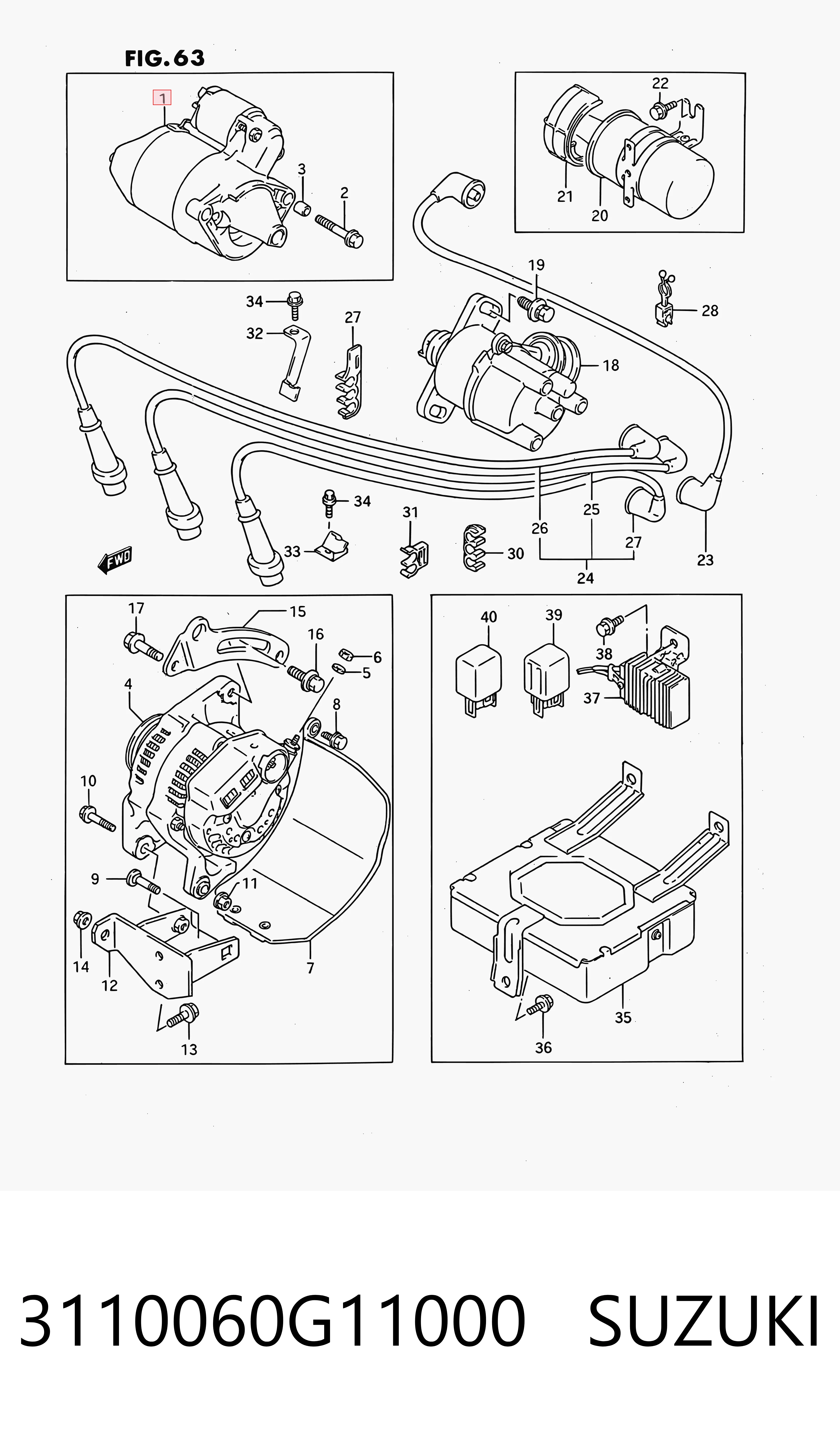 3110060G11000 Suzuki Arranque motores