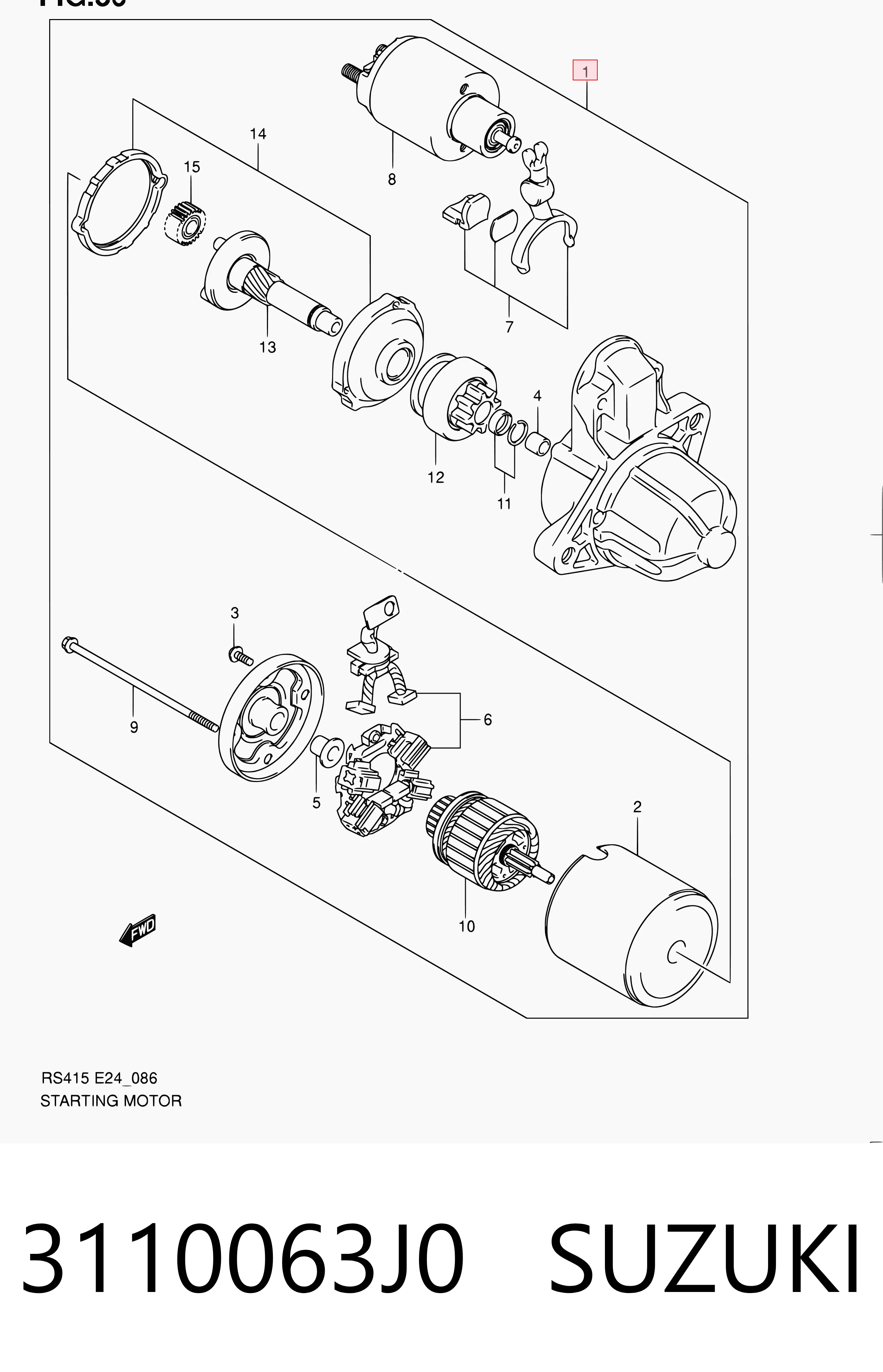 3110063J0 Suzuki Arranque motores