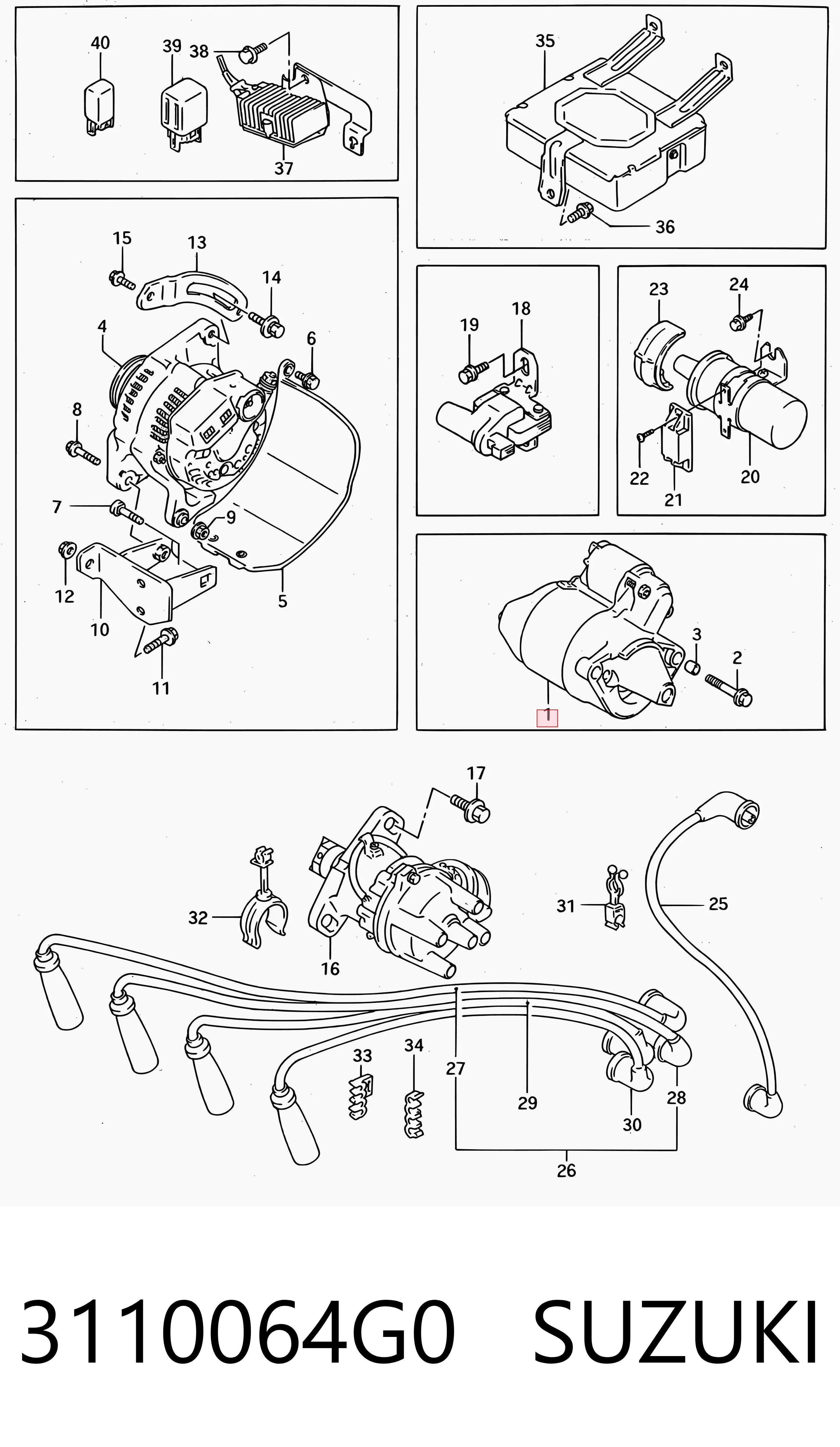 3110064G0 Suzuki Arranque motores
