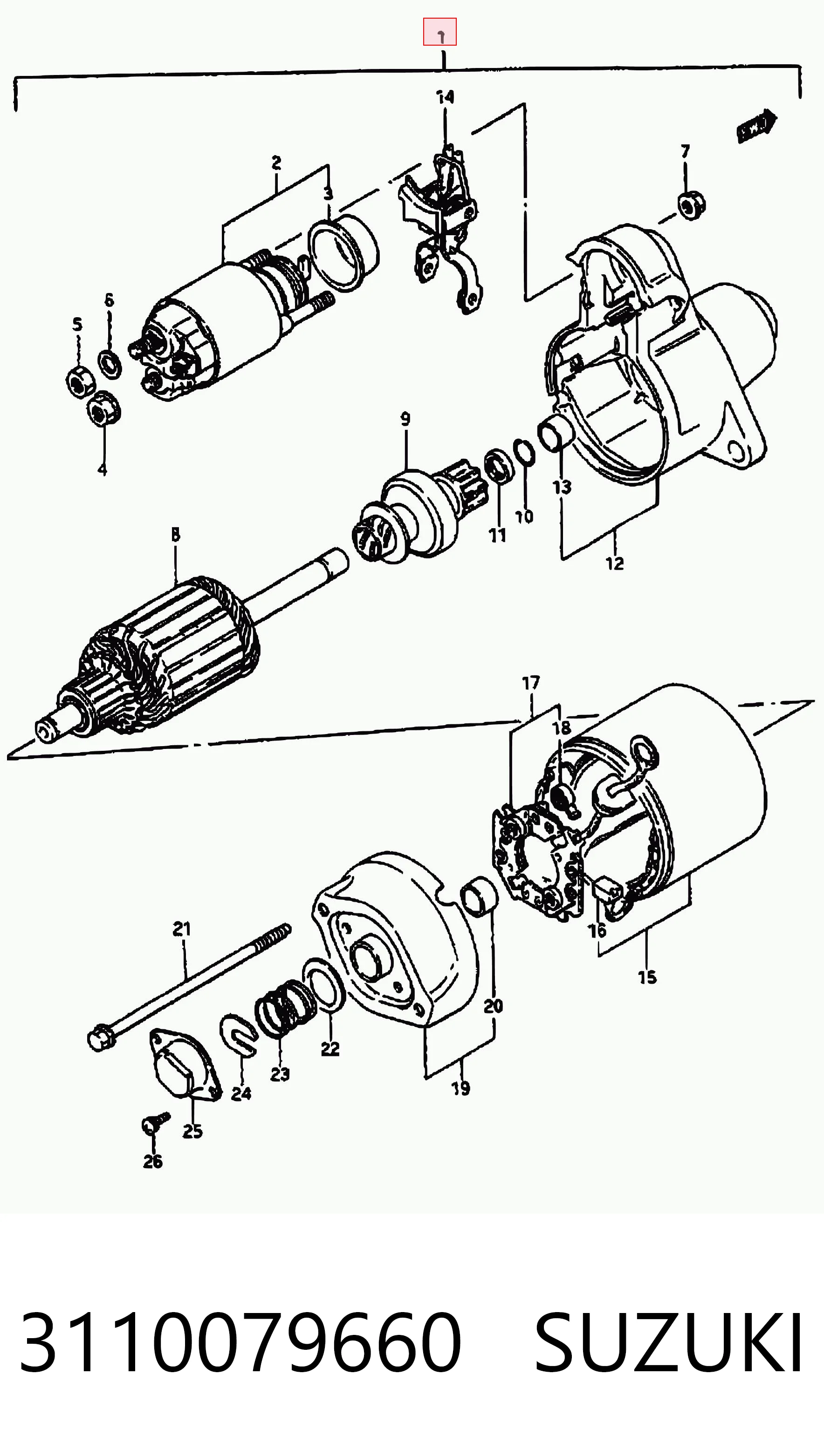 Motor de arranque SUZUKI 3110079660