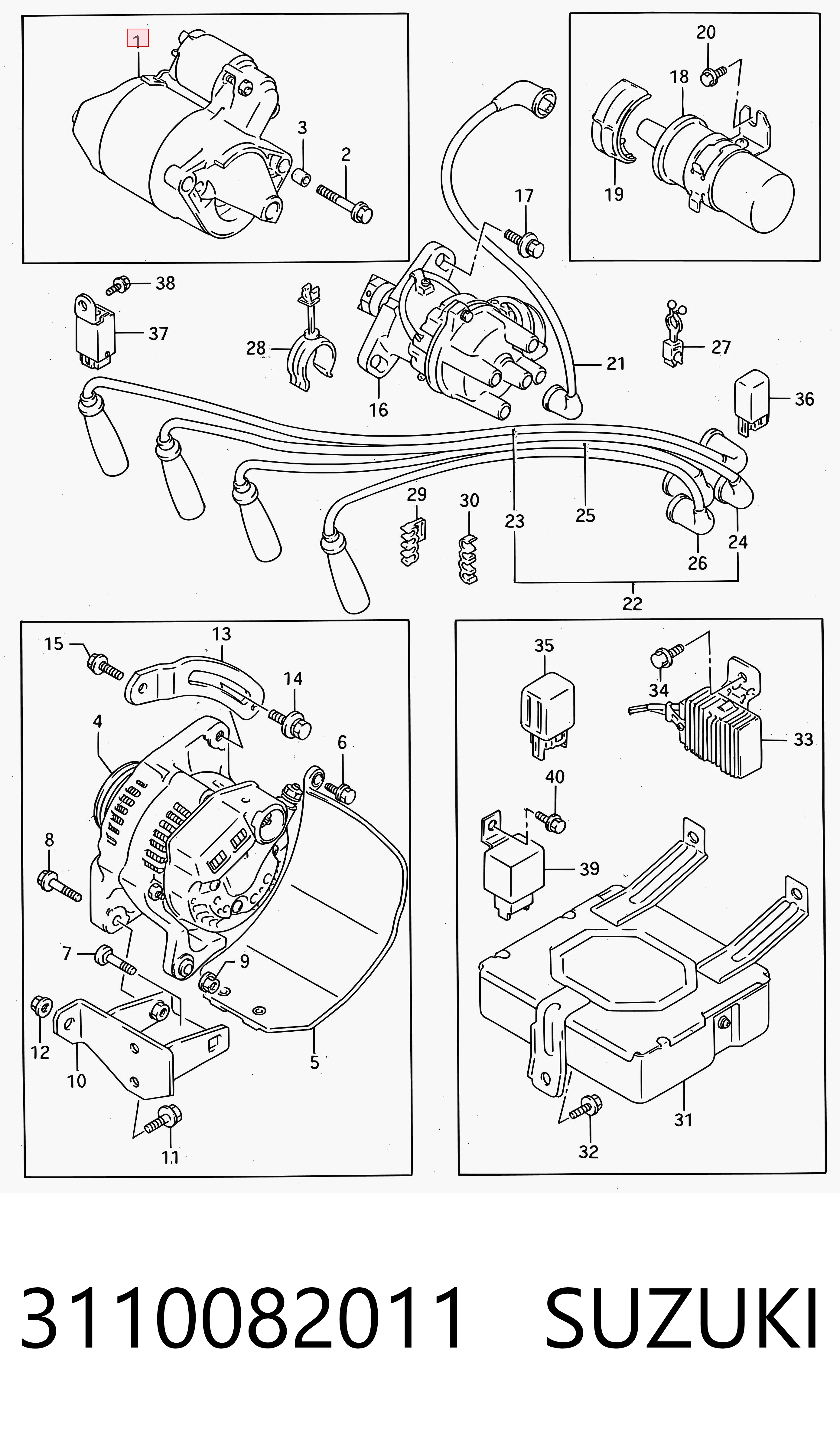 3110082011 Suzuki Arranque motores
