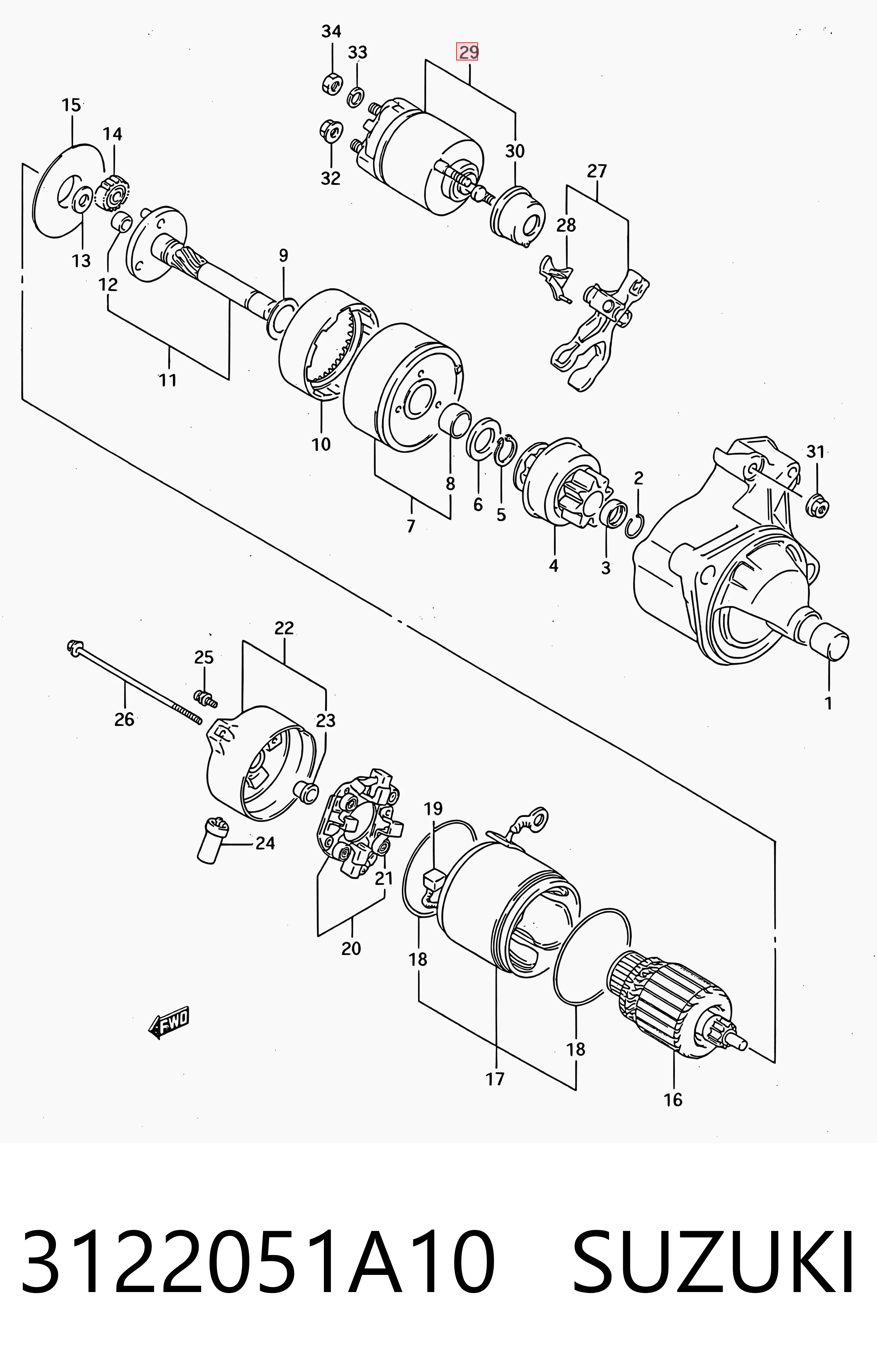 3122051A10 Suzuki Solenoide arranque