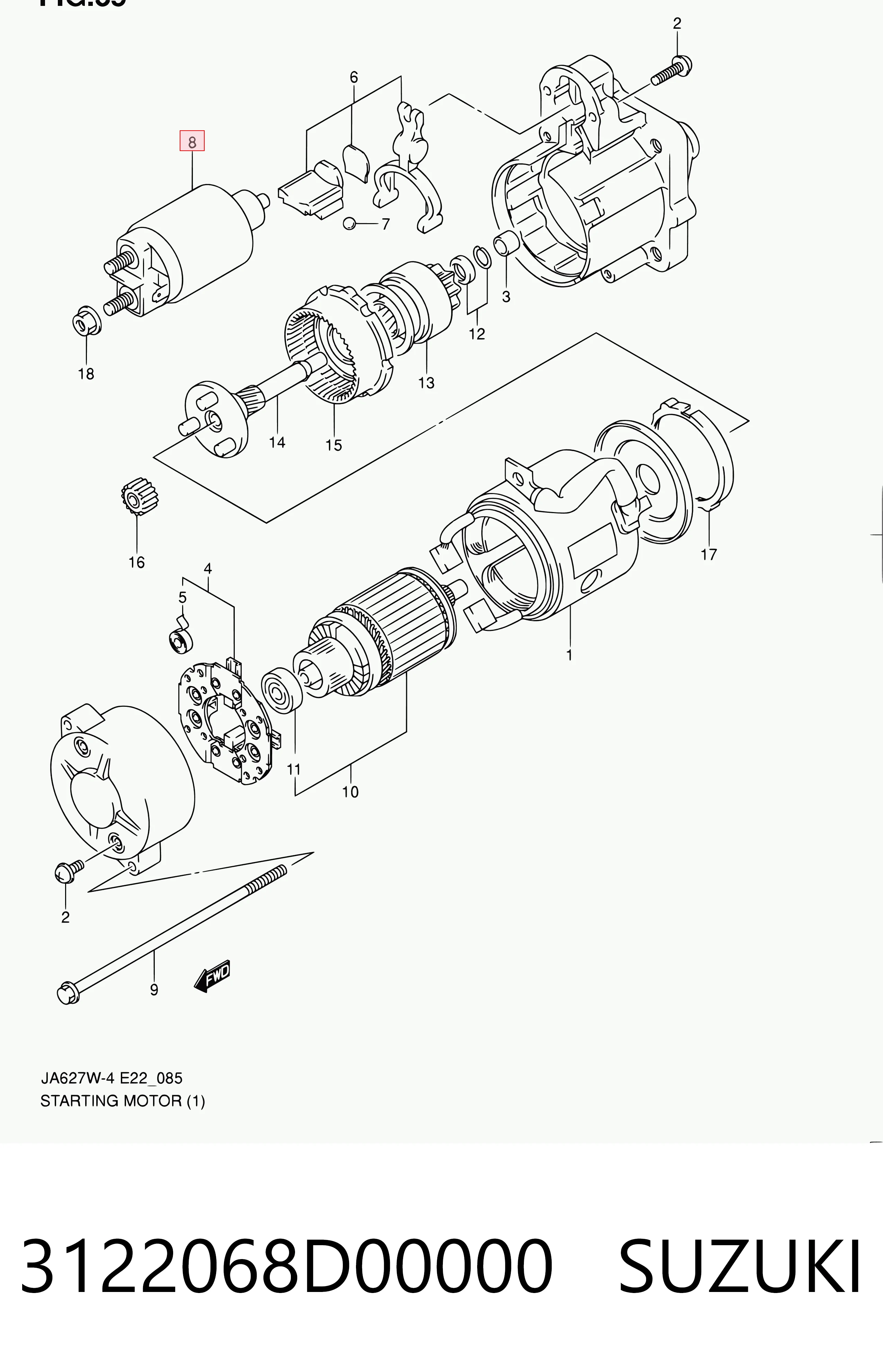 Solenoide arranque Hyundai H-1 STAREX (2001-2004)