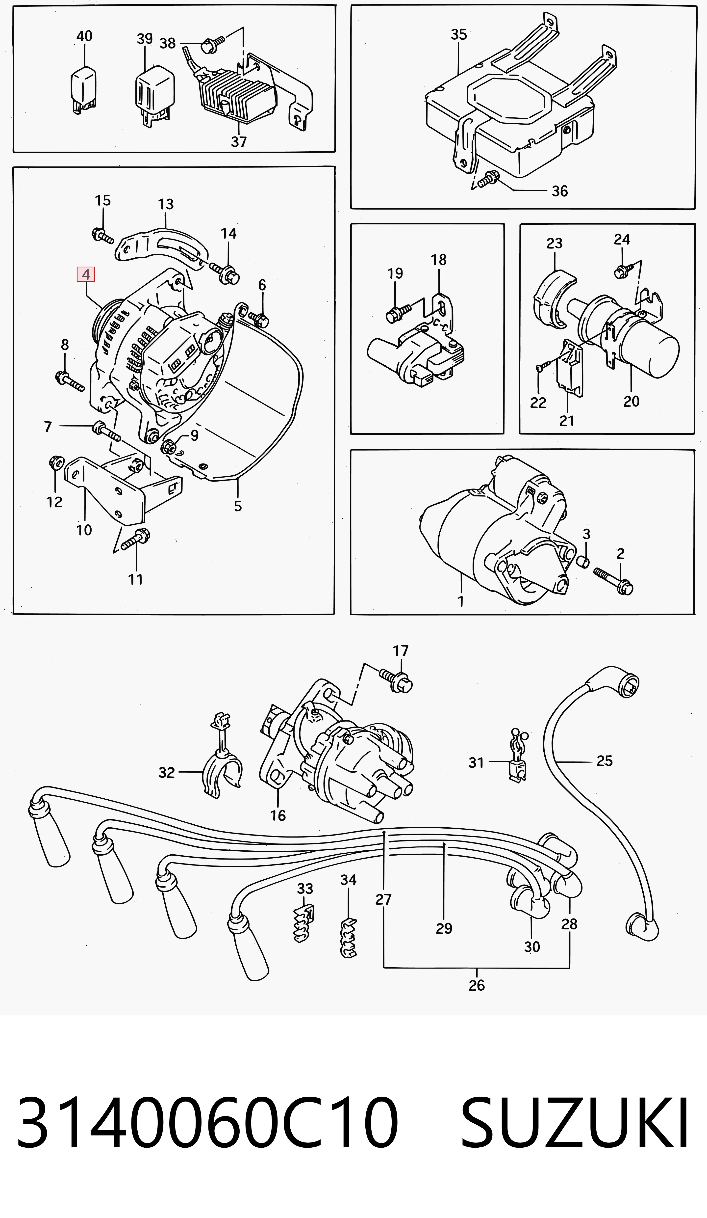 Generador para Suzuki Swift I (AA)