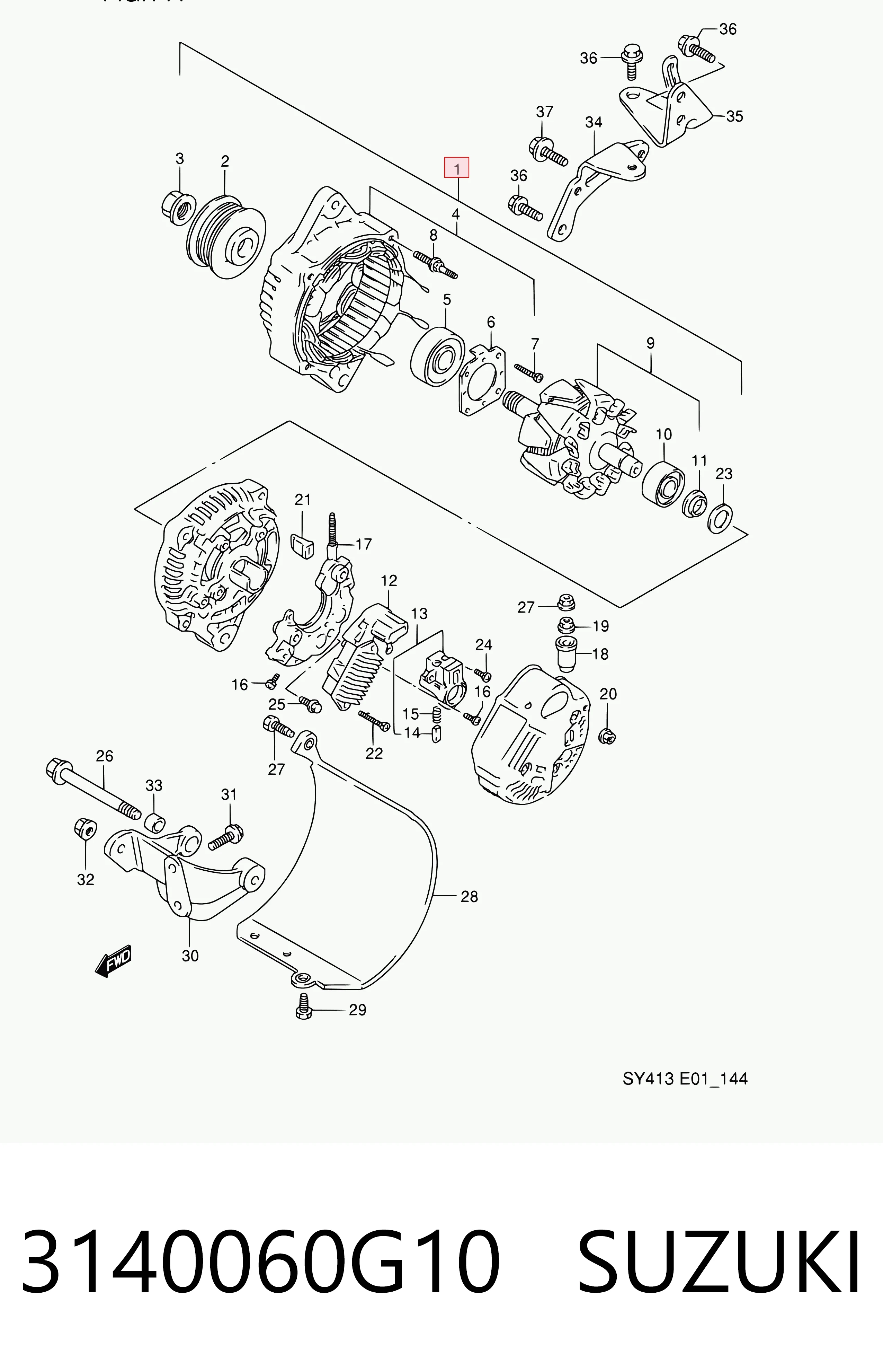 3140060G10 Suzuki Alternador de coche
