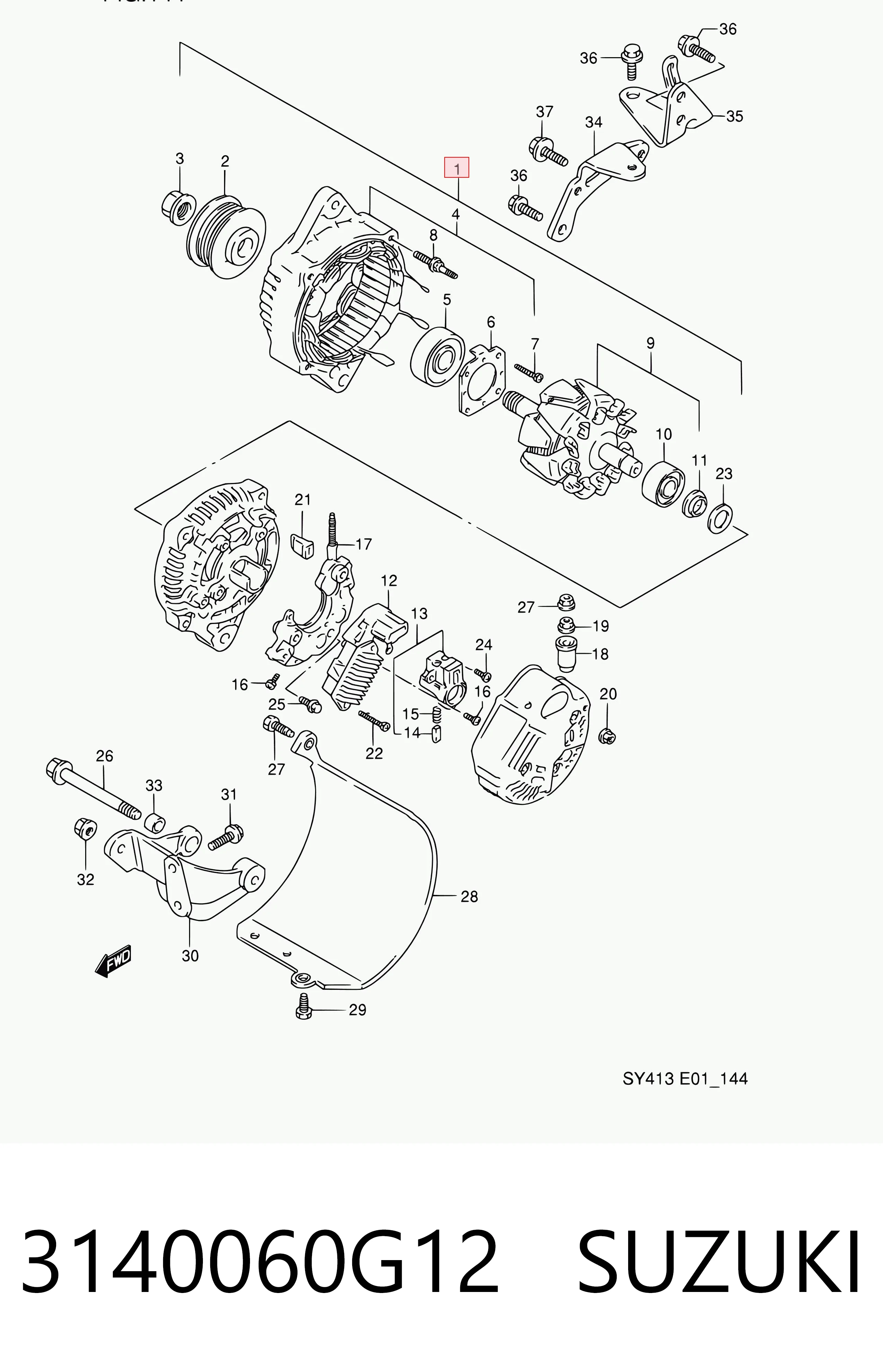 3140060G12 Suzuki Alternador de coche