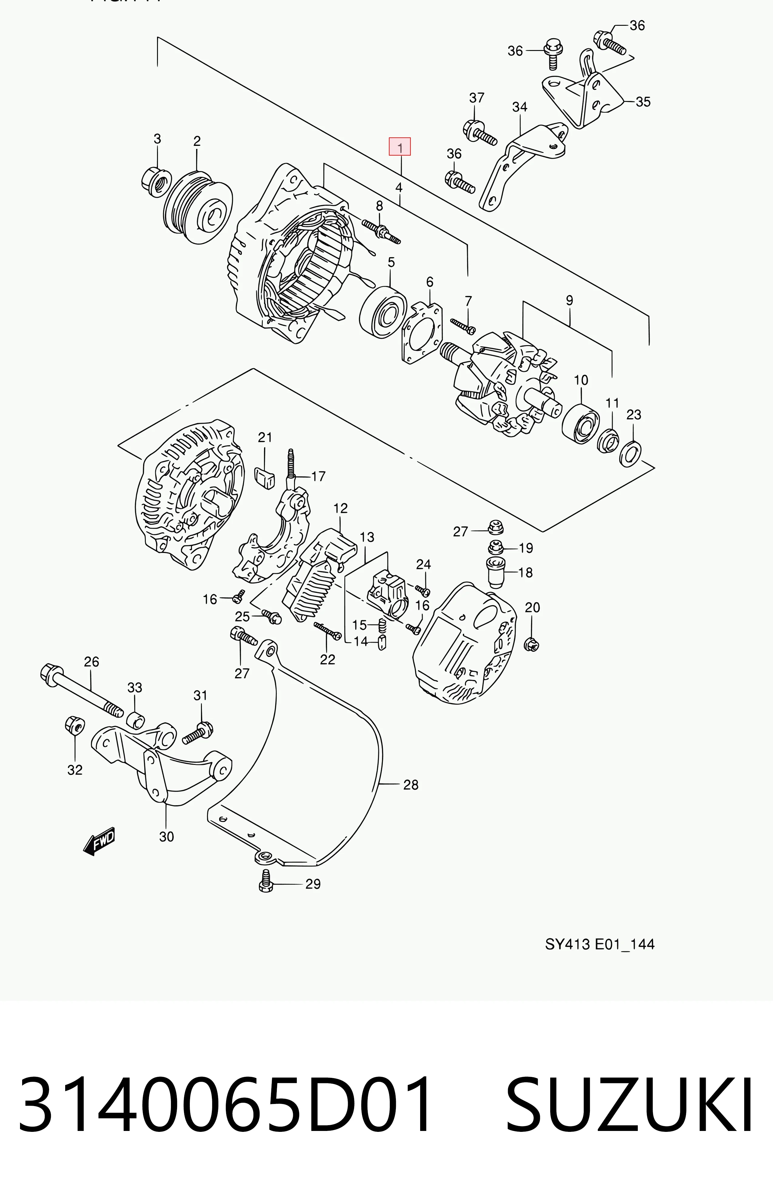 3140065D01 Suzuki Alternador de coche