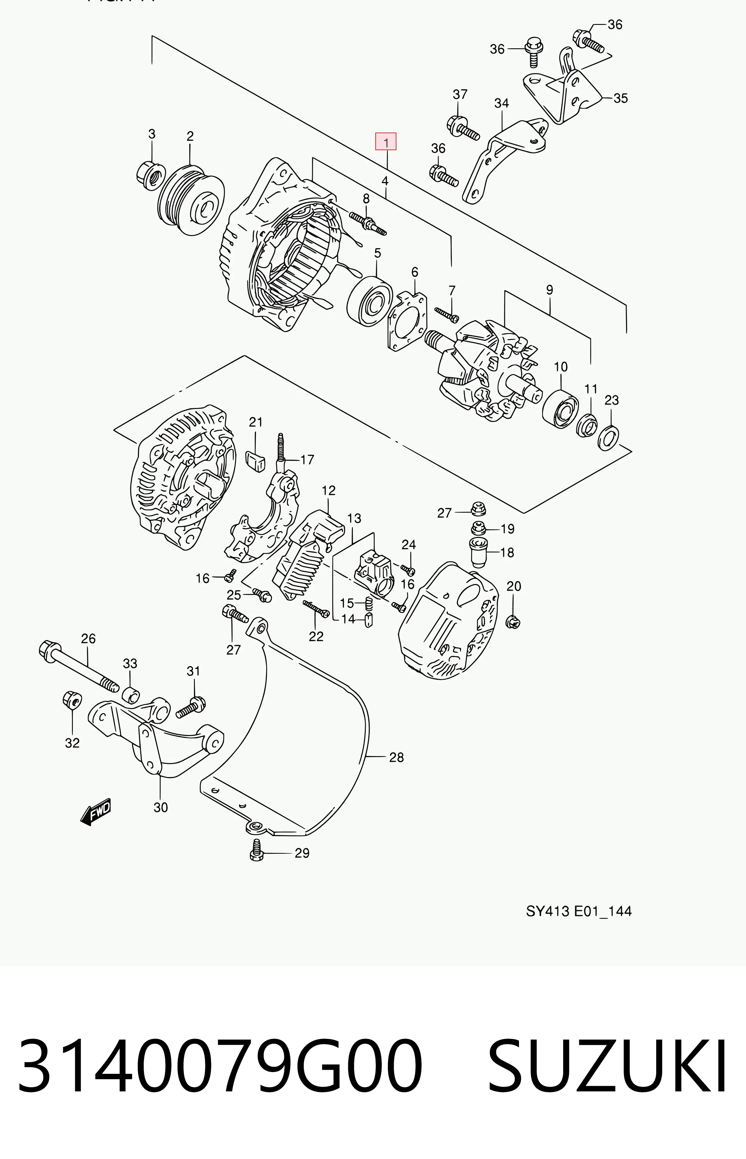 3140079G00 Suzuki Alternador de coche