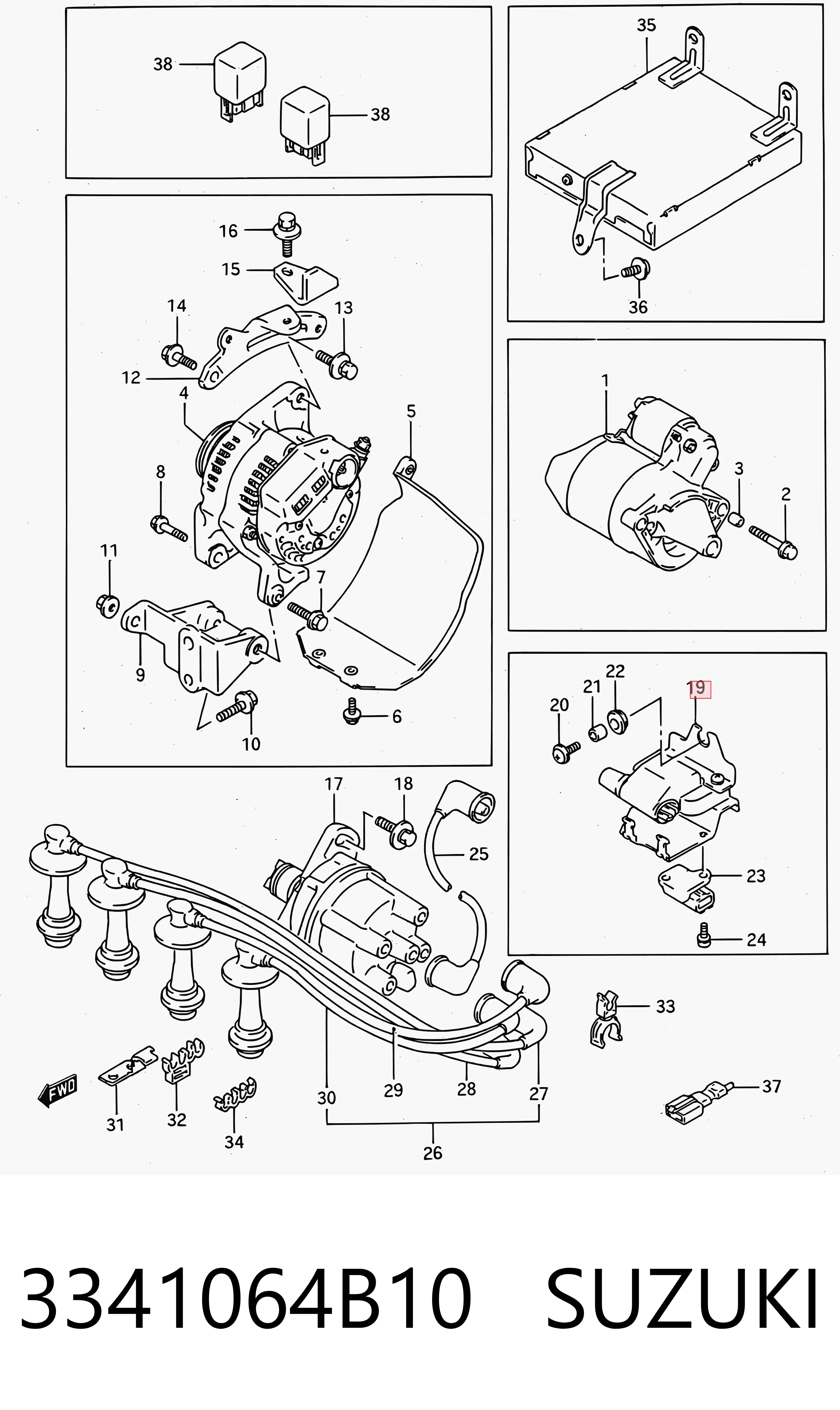 Bobina de encendido para Suzuki Swift I (AA)