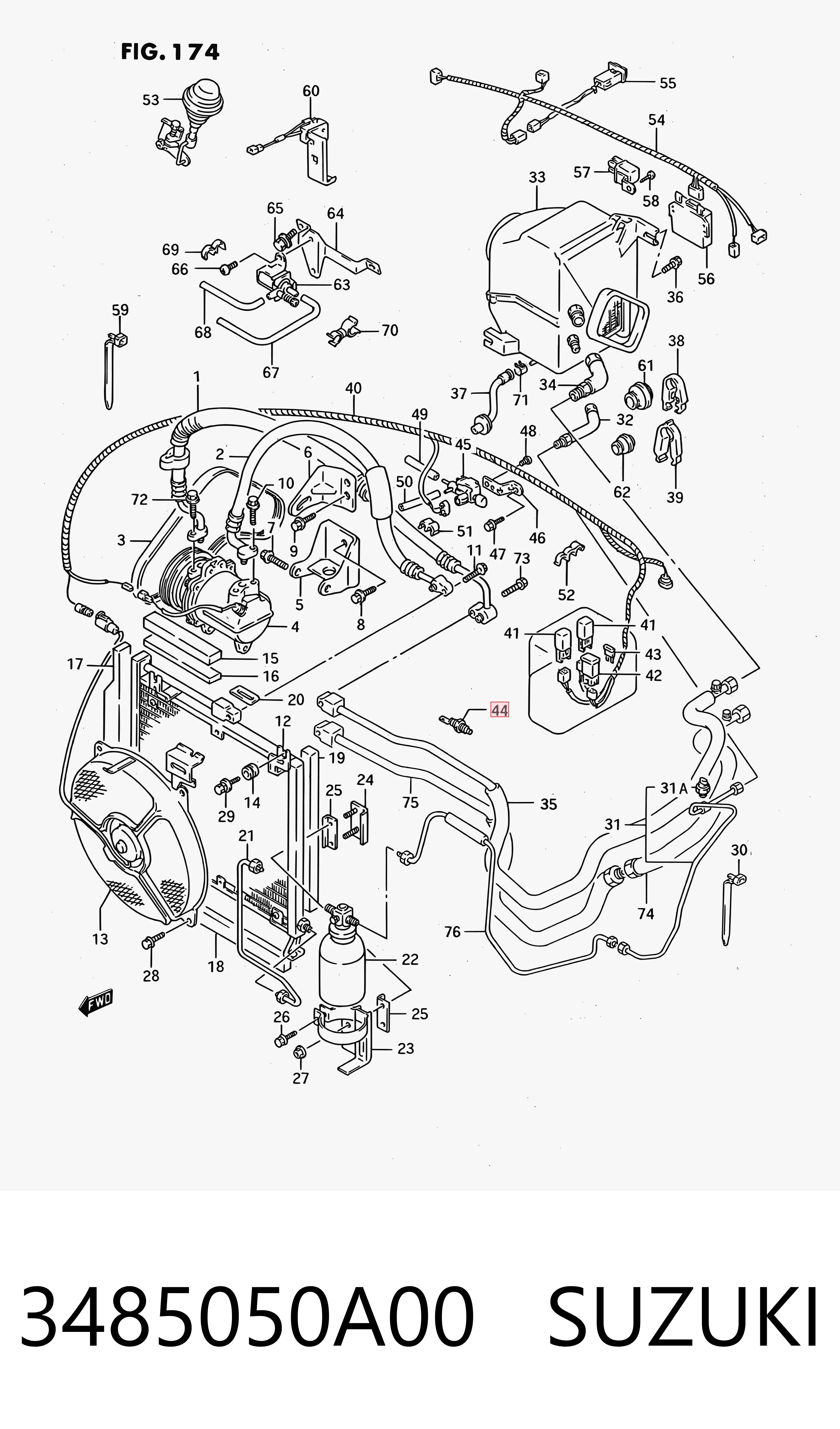 3485050A00 Suzuki Sensor temperatura refrigerante