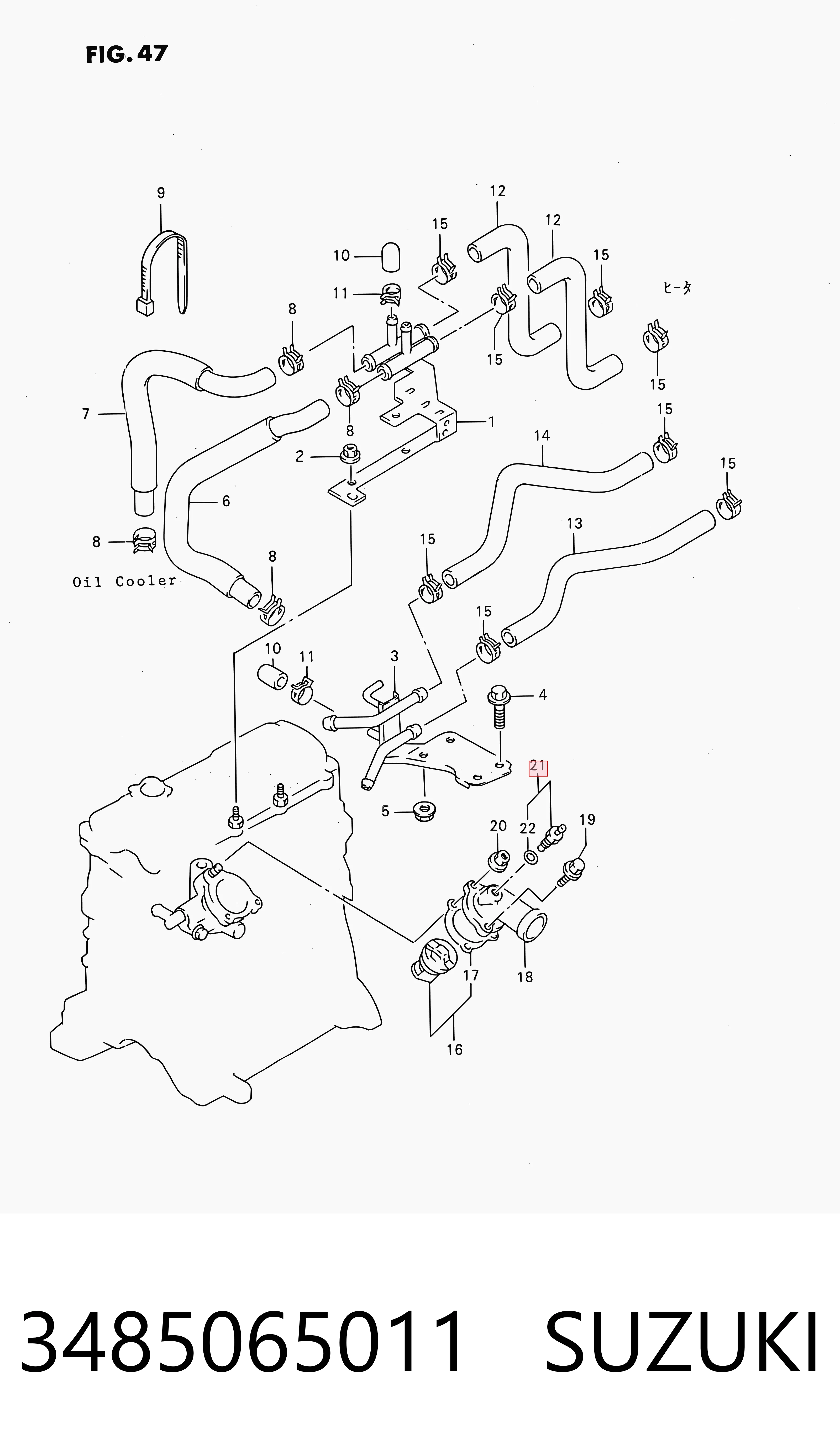 3485065011 Suzuki Sensor temperatura refrigerante