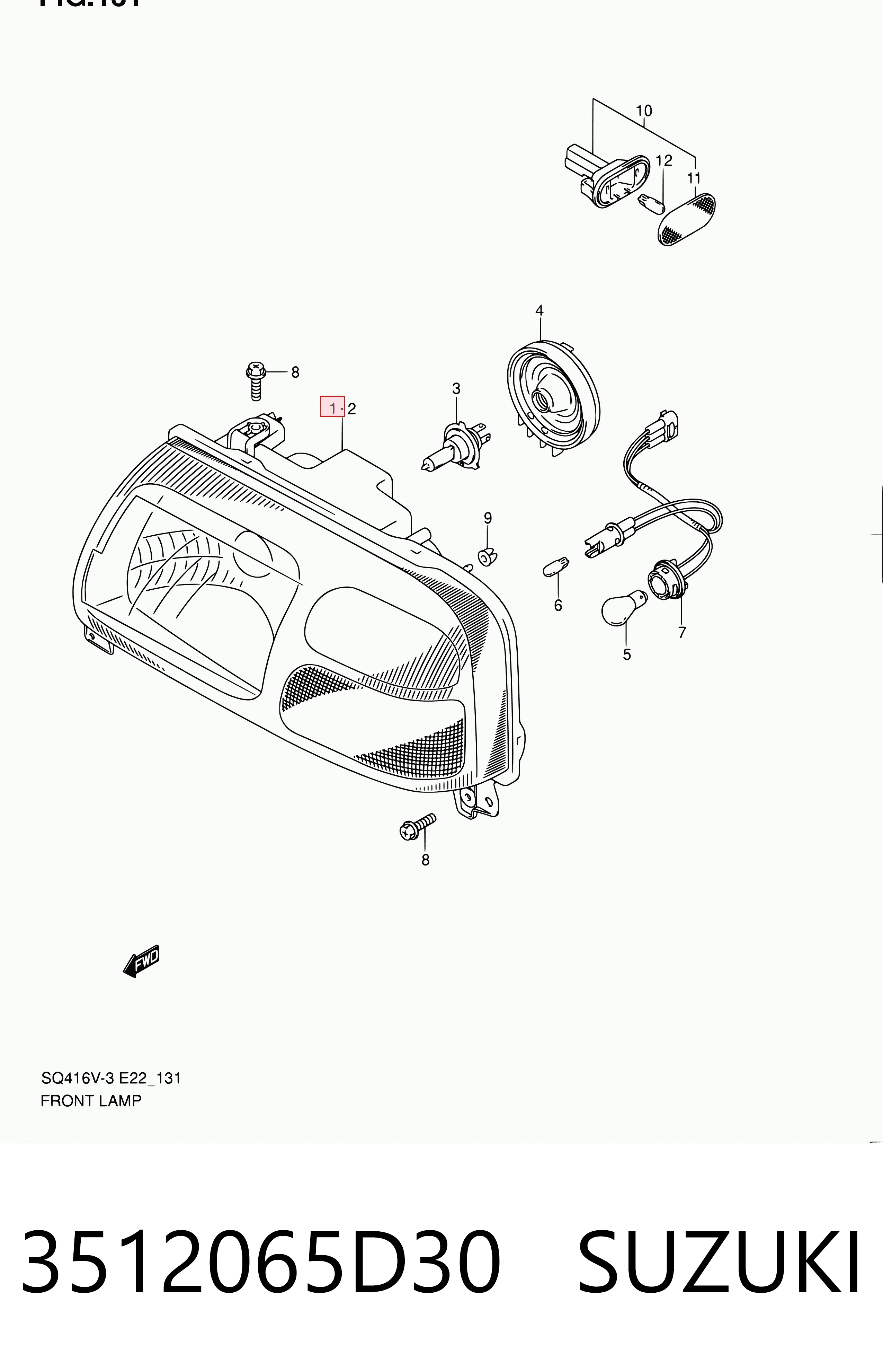 Faro delantero derecho Suzuki Grand Vitara 