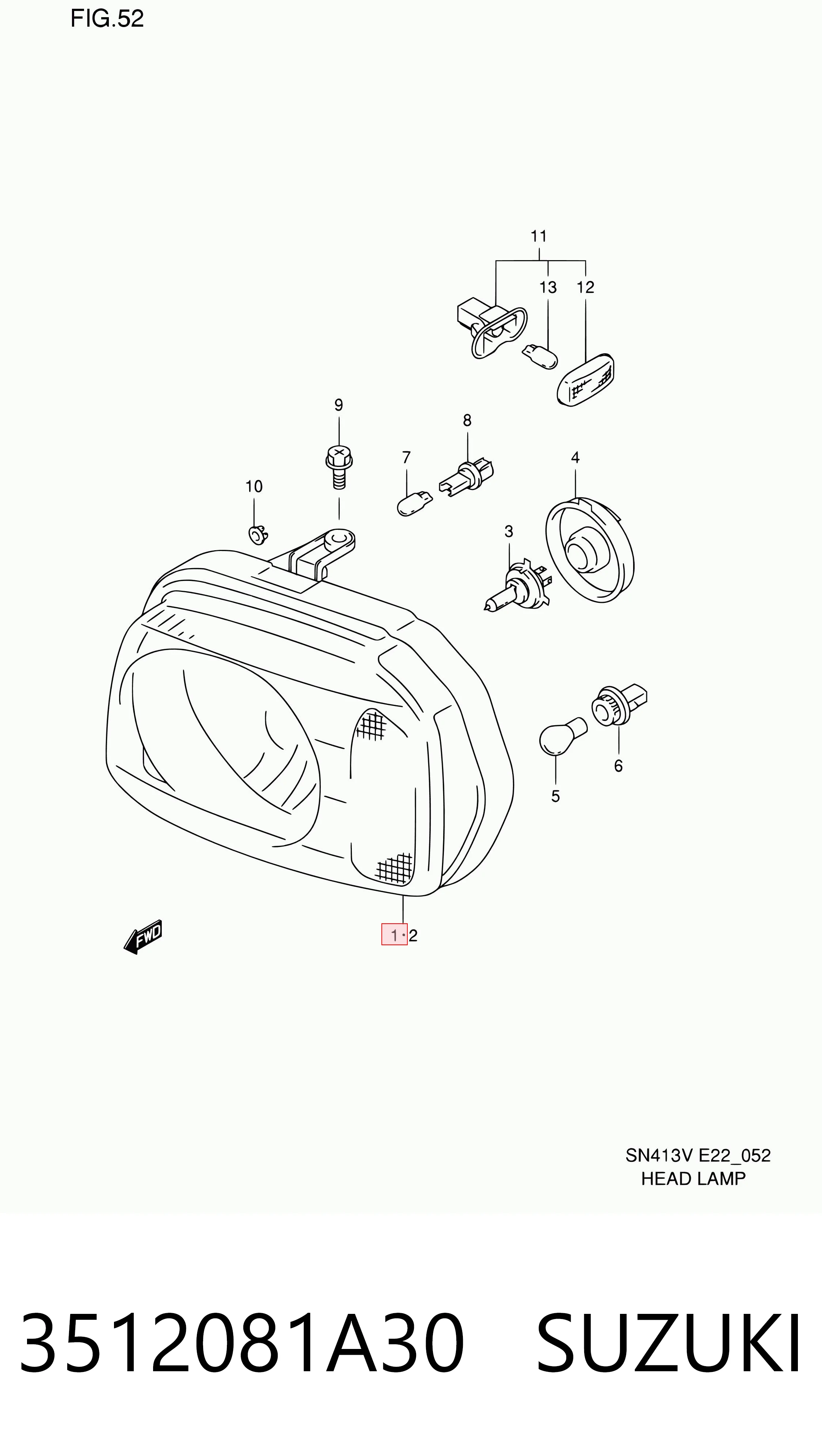  Faro derecho Suzuki Jimny 