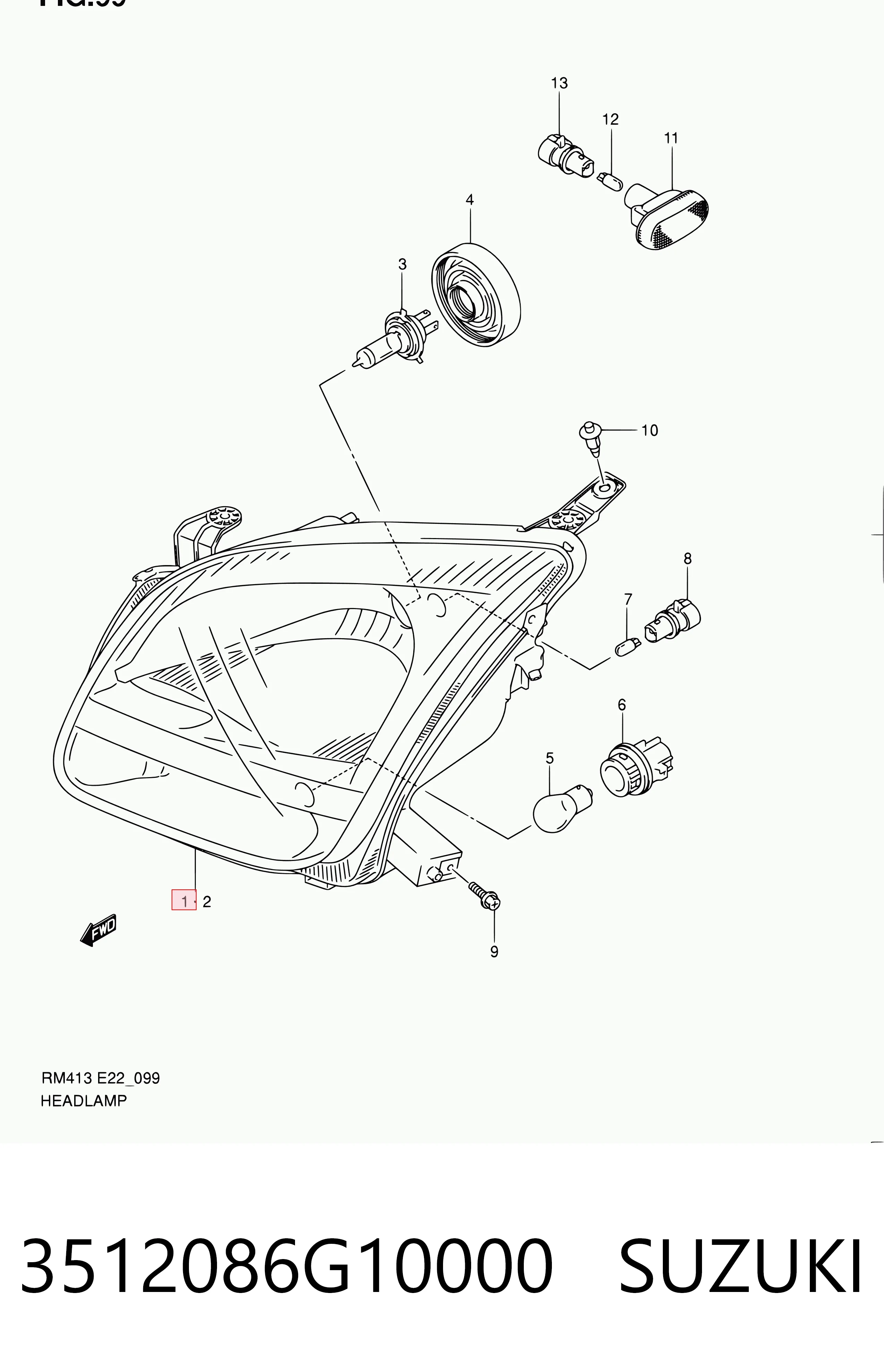 Comprar Faro derecho Suzuki Ignis II FH